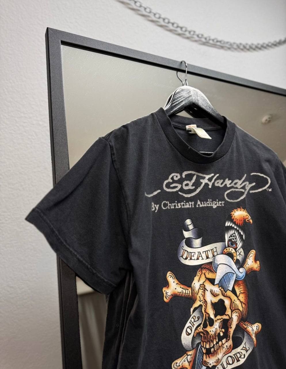 Ed Hardy × Vintage Ed Hardy Women`s Tee Logo Skull Rare Vintage Size S / US 4 / IT 40 - 2 Thumbnail