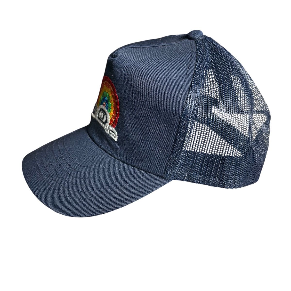 Vintage Vintage 90s Ancient Rainbow Embroidery AJM Trucker Cap / Hat Size ONE SIZE - 2 Thumbnail