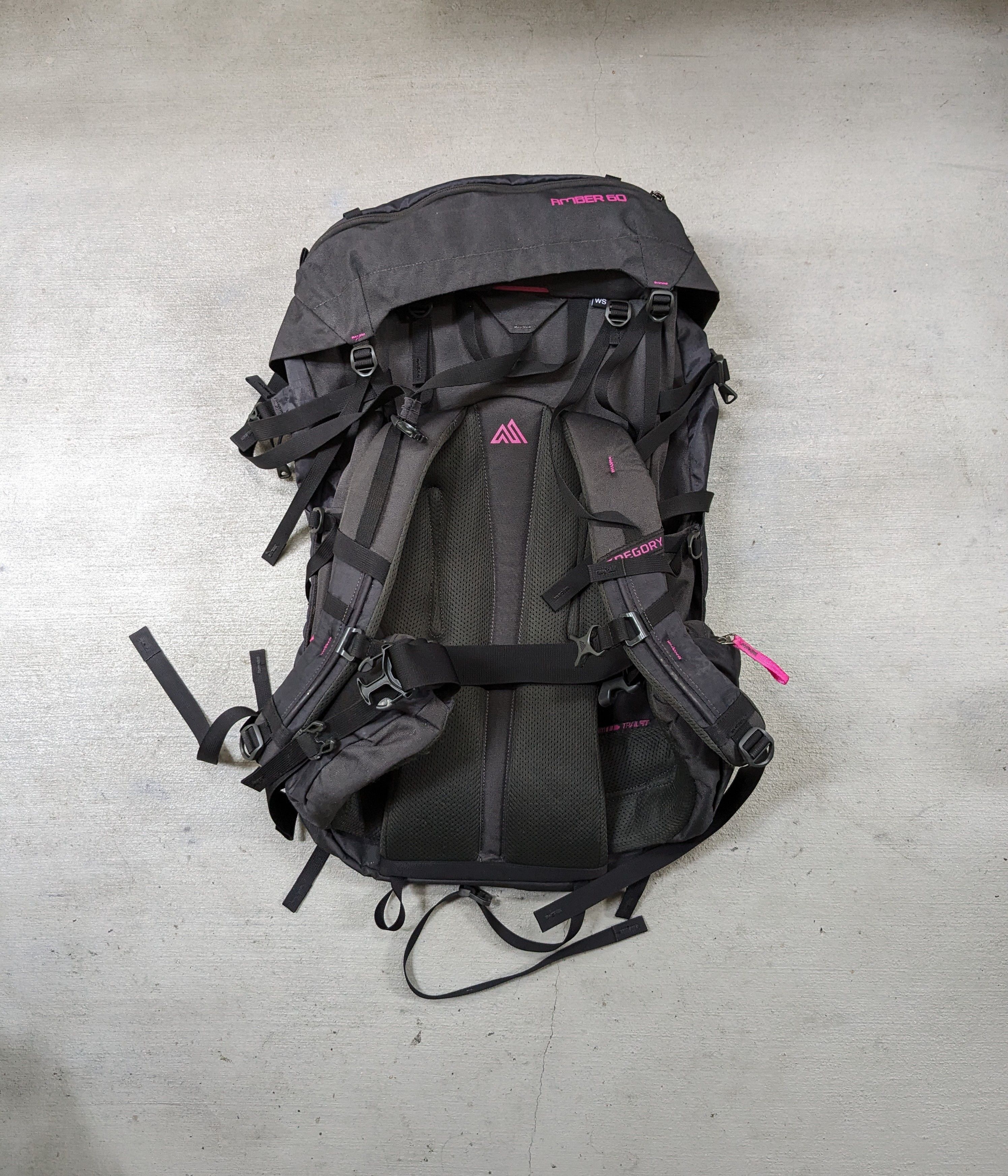 Gregory Gregory Amber 60L Hiking Backpack Gray Pink Zip Size ONE SIZE - 9 Thumbnail