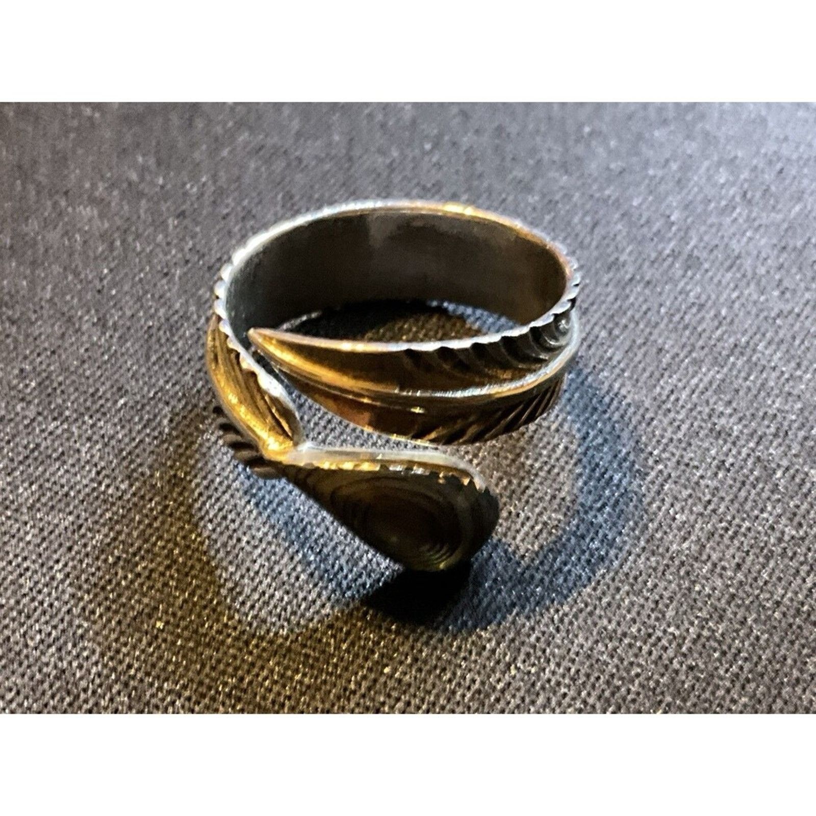 Other 925 Sterling Bypass Feather Labradorite Stone Ring Size 8.5 Size ONE SIZE - 6 Thumbnail