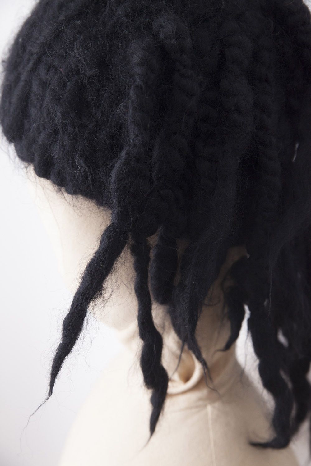 Issey Miyake AW11 Issey Miyake black wool dreadlocks beanie Size ONE SIZE - 3 Thumbnail