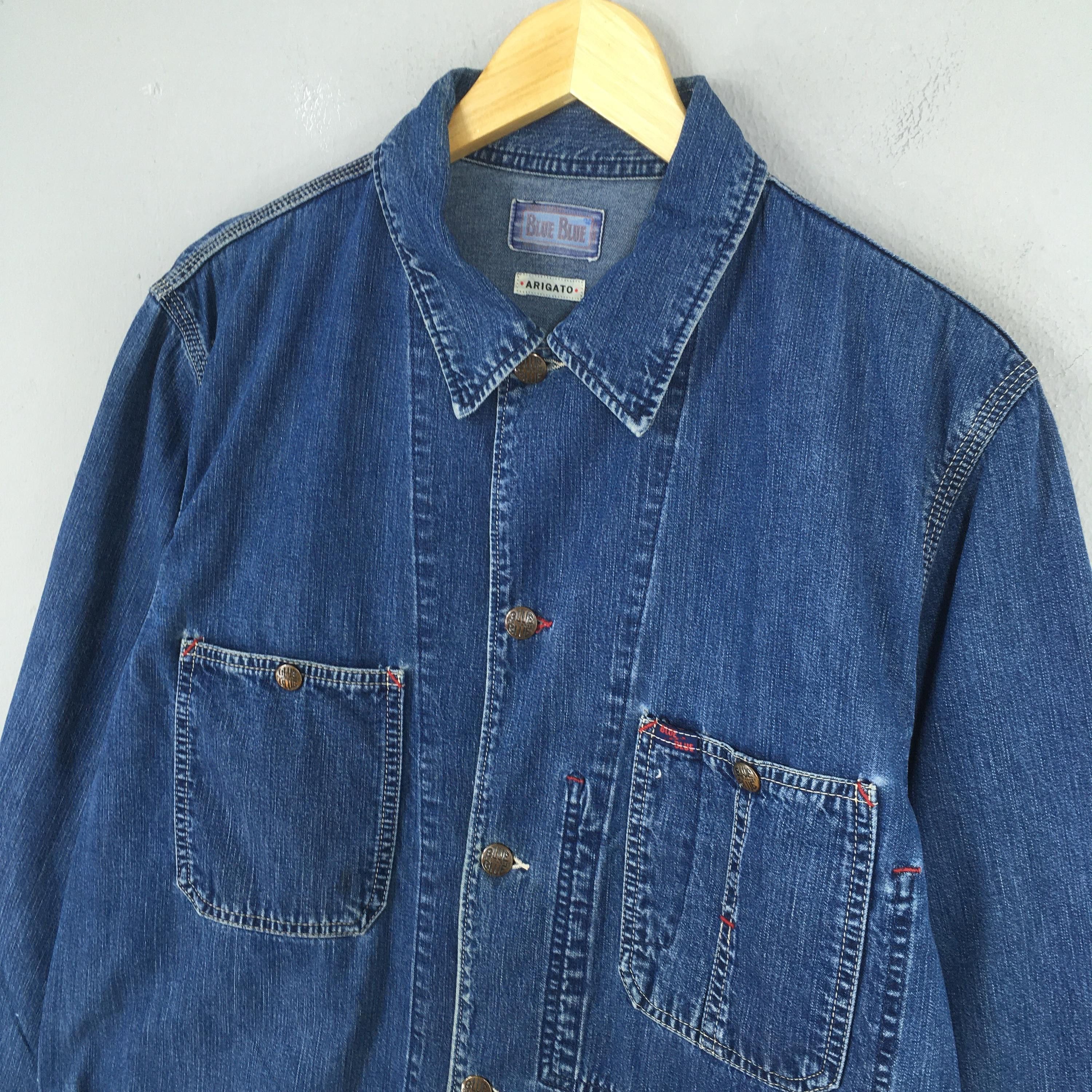 Blue Blue Japan Vintage Blue Blue Arigato Japan Denim Jacket Large Size US L / EU 52-54 / 3 - 4 Thumbnail