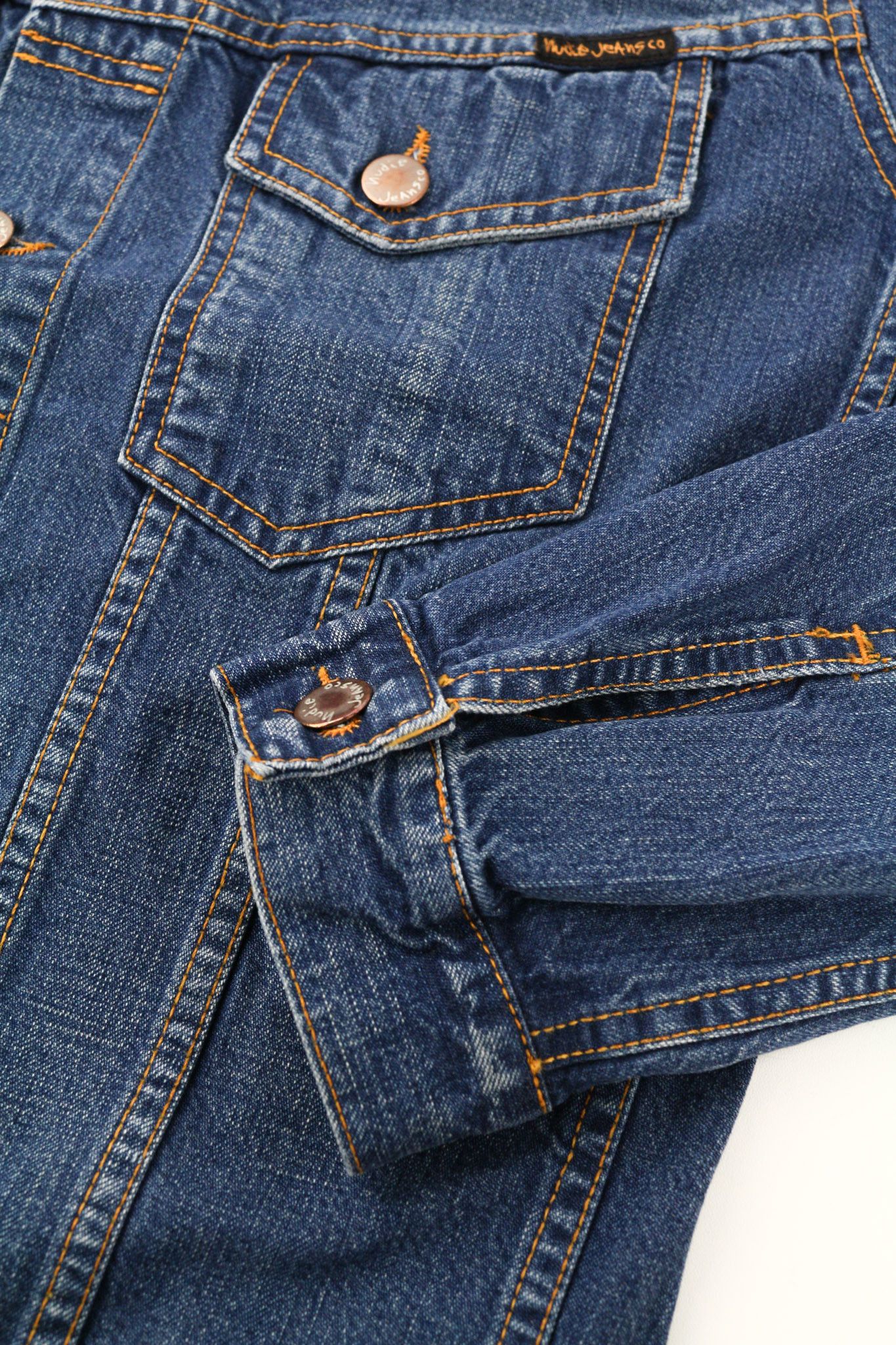 Nudie Jeans TERRY WORN IN S Blue Faded Cotton Unlined Jacket 80779 Size US S / EU 44-46 / 1 - 5 Thumbnail