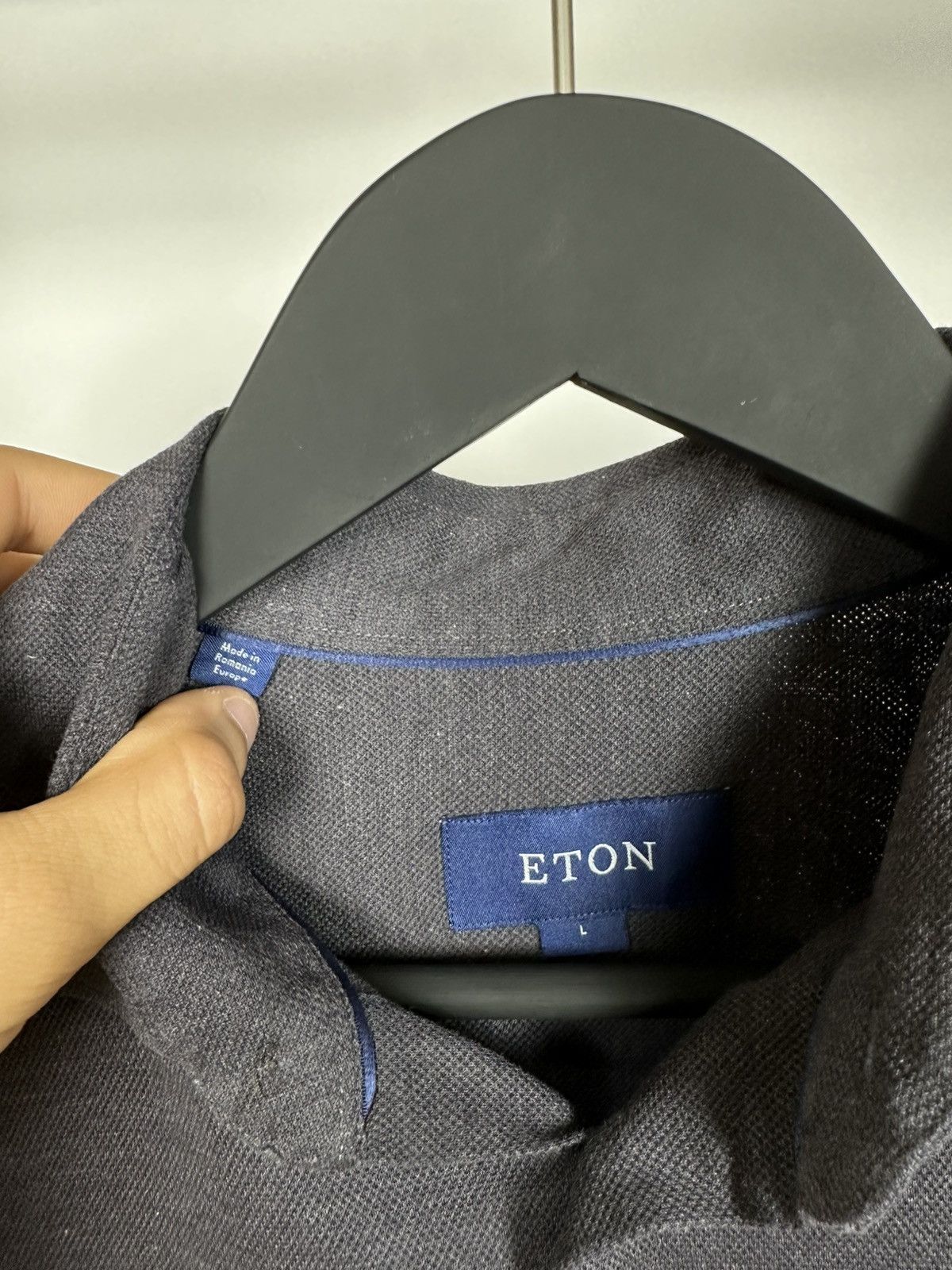 Eton Eton Polo Shirt Buttons Up Grey Cotton Luxury Classic Mens L Size US L / EU 52-54 / 3 - 8 Thumbnail