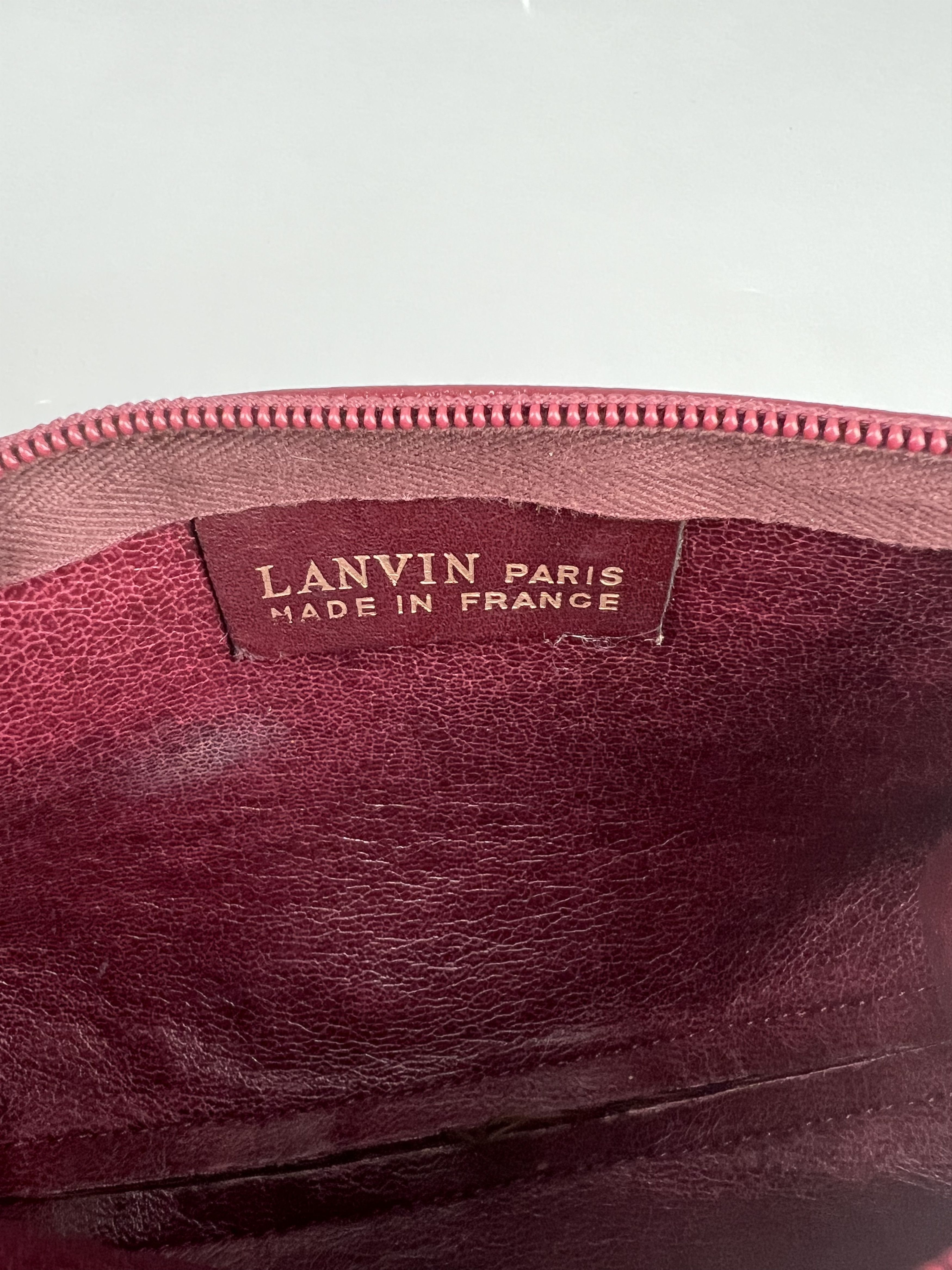 Lanvin Lanvin Set Monogram Logo Canvas Leather Clutch Cosmetic Bag Size ONE SIZE - 11 Thumbnail