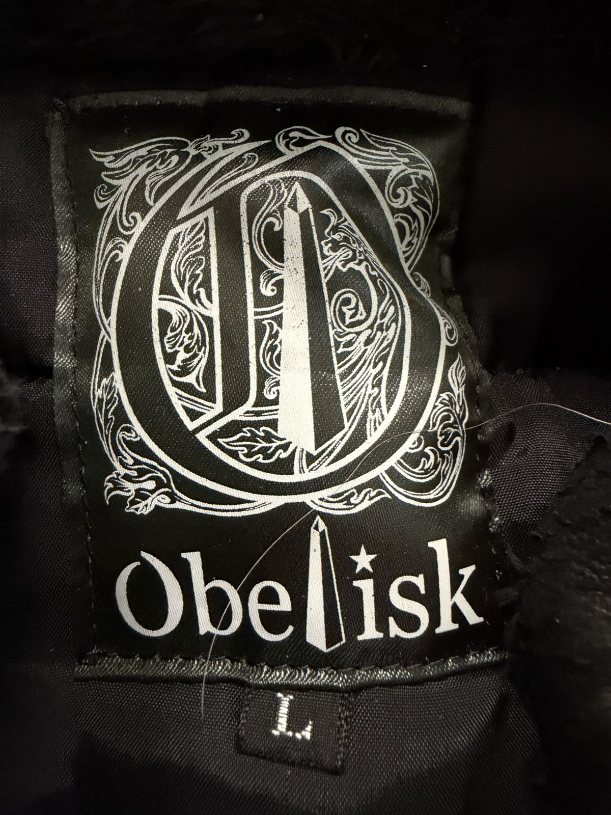 Obelisk Blistered Leather Fur Hood Jacket Size US L / EU 52-54 / 3 - 9 Thumbnail