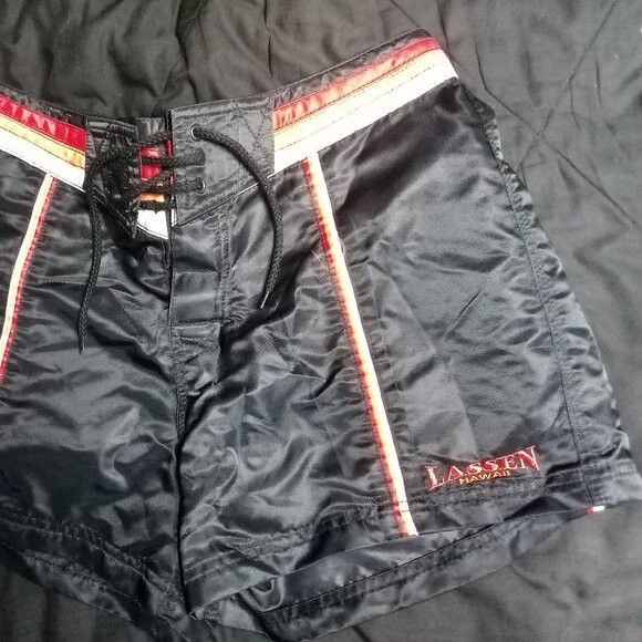 Other Vintage Lassen Hawaii Striped Swim Board Shorts Size US 30 / EU 46 - 2 Thumbnail