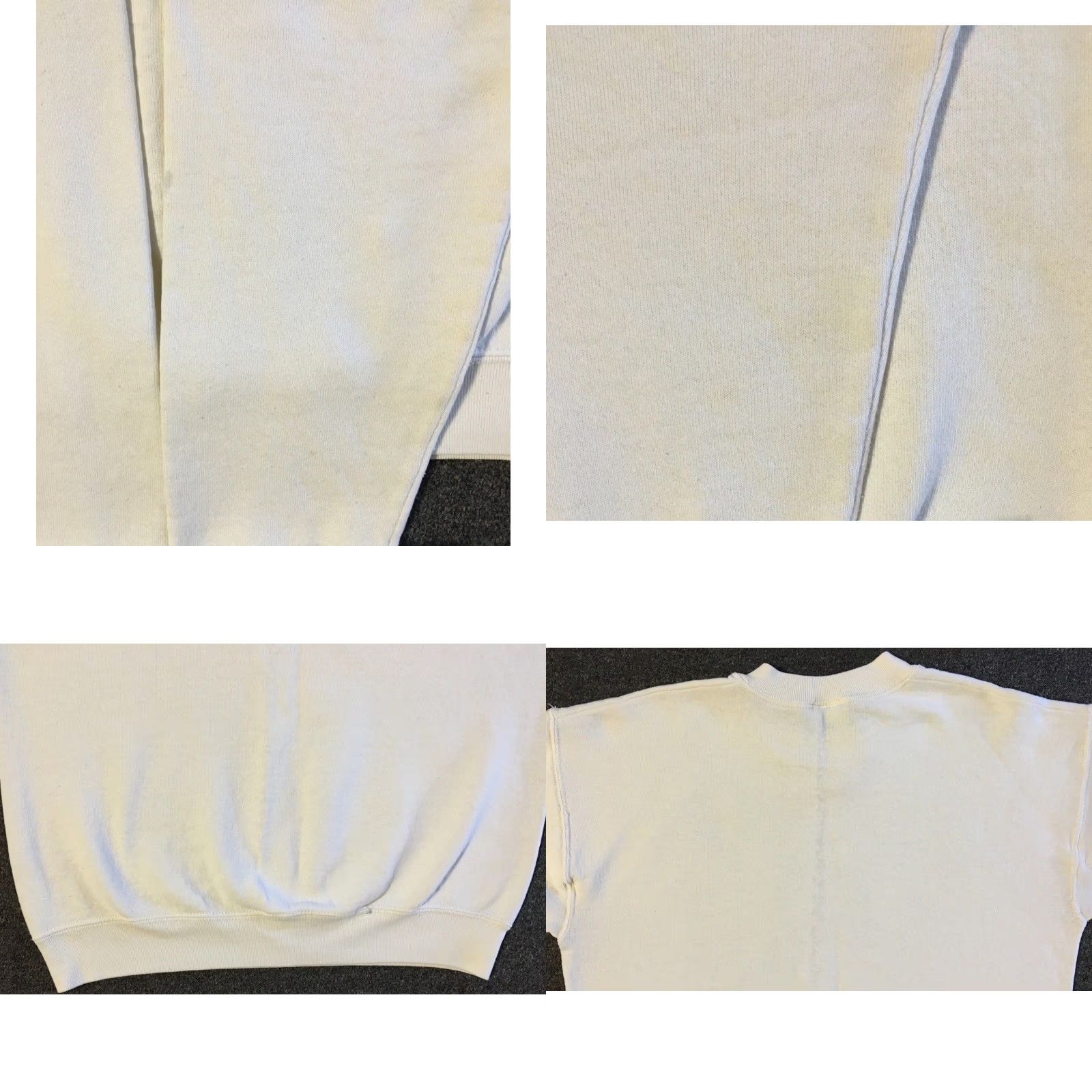 Vintage VINTAGE Cat Faded Distress 90s Sweatshirt XS - Surf/Hoodie - White - Pet/Animal Abstract Art - 80s 90s Retro Size US XS / EU 42 / 0 - 9 Thumbnail