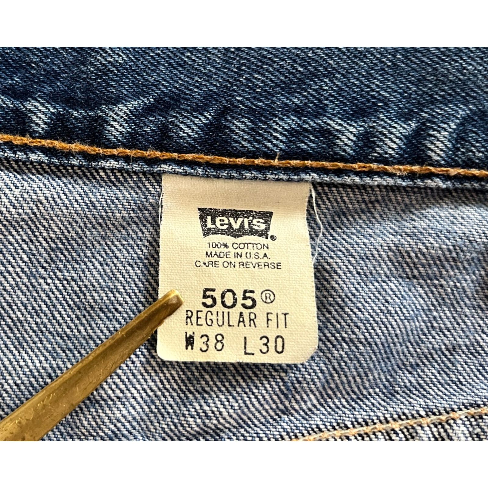 Levi's Levi's 505 Jeans Regular Fit Denim Blue 36x29 Vintage USA Mens 90s Straight Jeans Levi's 505 Vintage Regular Fit USA 90s Mens Jeans Blue 36x29 Size US 36 / EU 52 - 7 Thumbnail