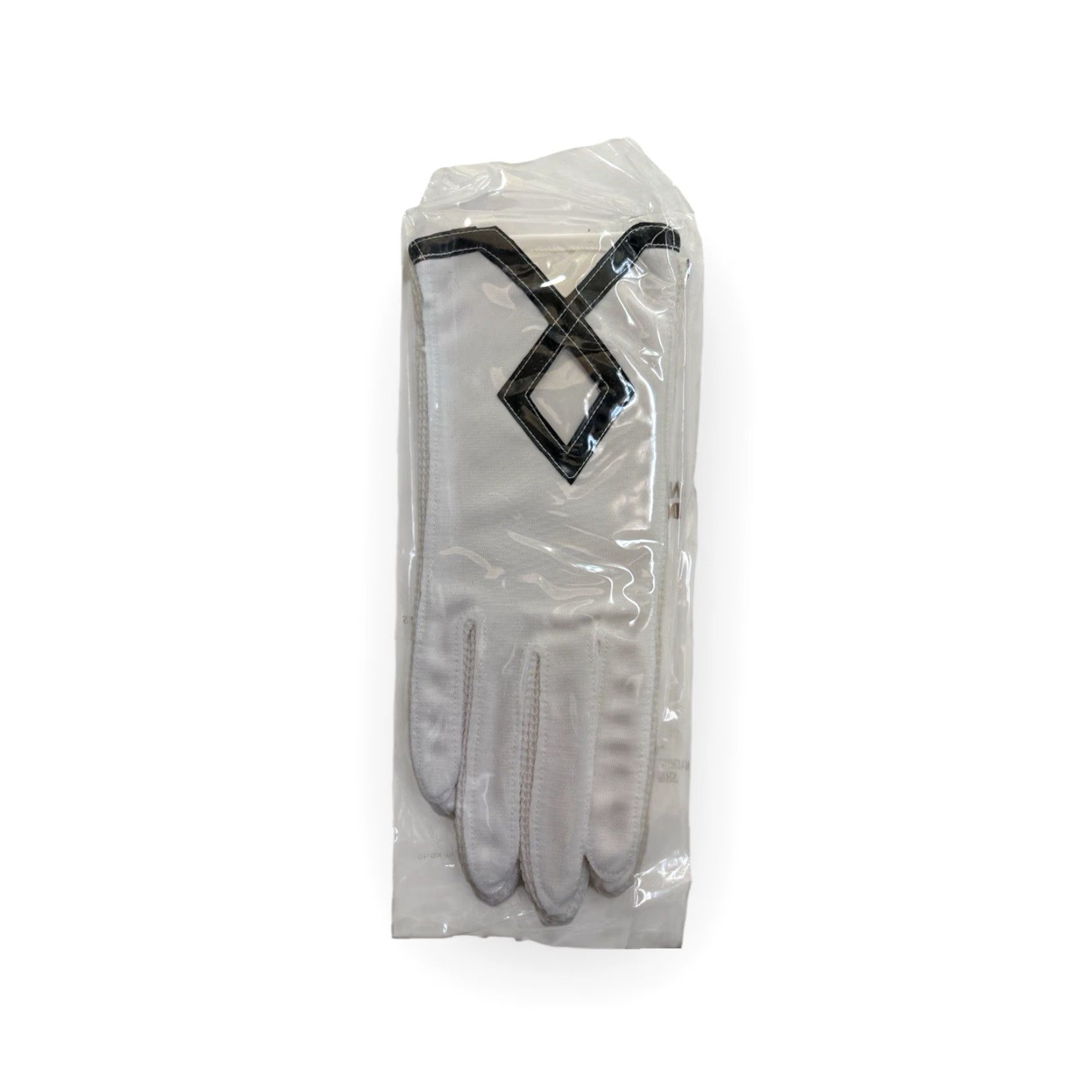 Vintage VINTAGE 70s dress gloves Womens Large Nylon White Deadstock NIP NWT Diamond Cutout Glove Size 8-9 Womens Size L / US 10 / IT 46 - 8 Thumbnail