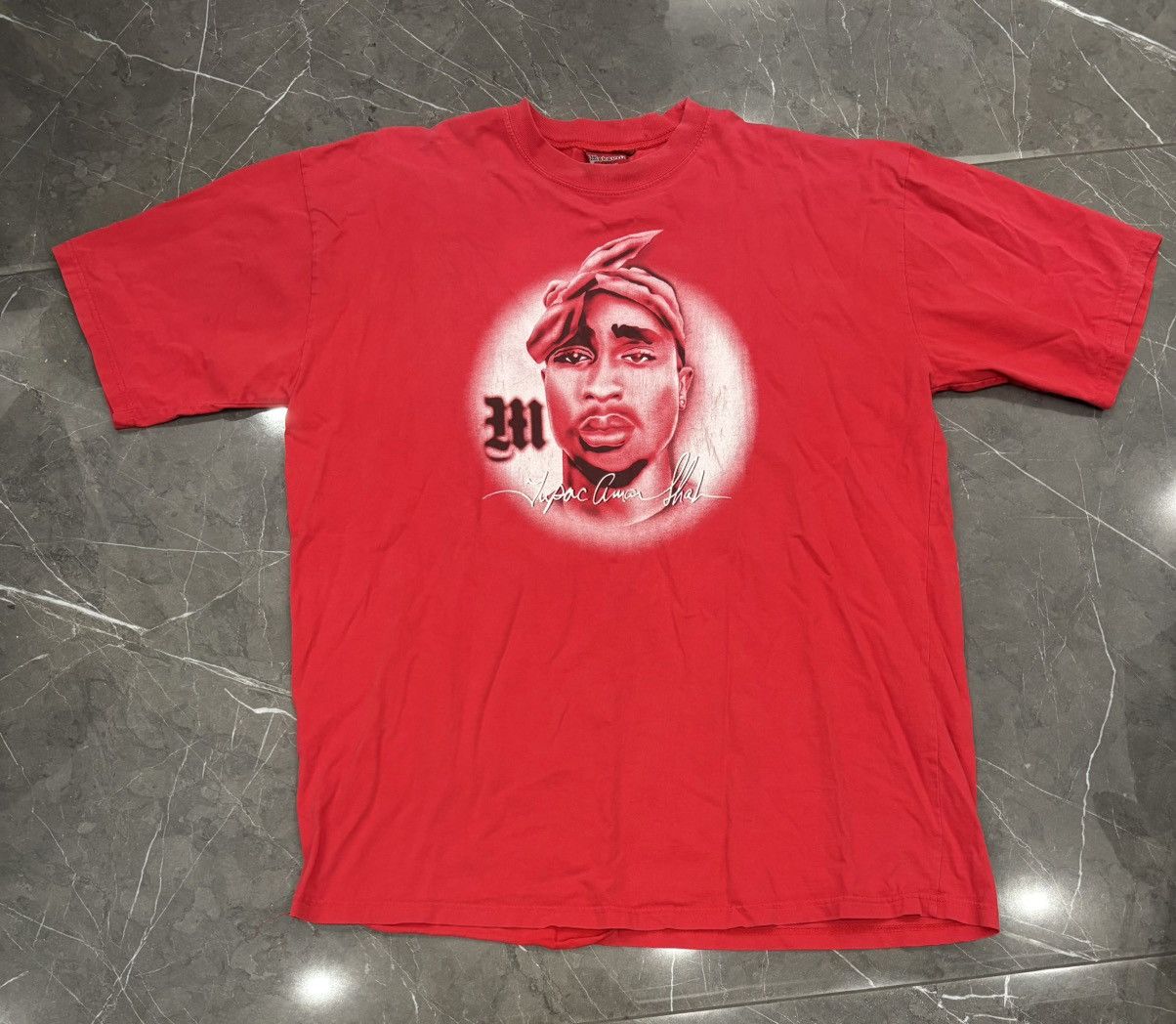Makaveli Vintage 90s MAKAVELI Tupac Shakur Dot Art Portrait Hip Hop Size US XXL / EU 58 / 5 - 1 Thumbnail