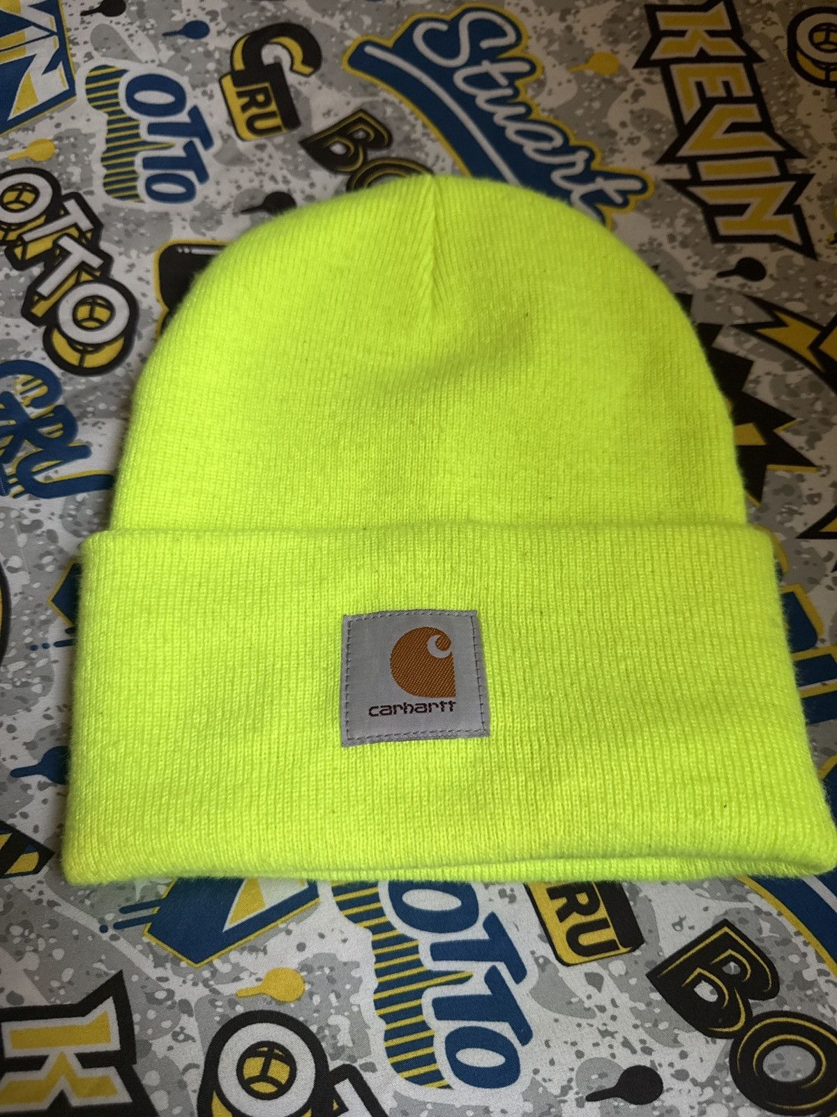 Carhartt Neon yellow carhartt beanie Size ONE SIZE - 4 Thumbnail