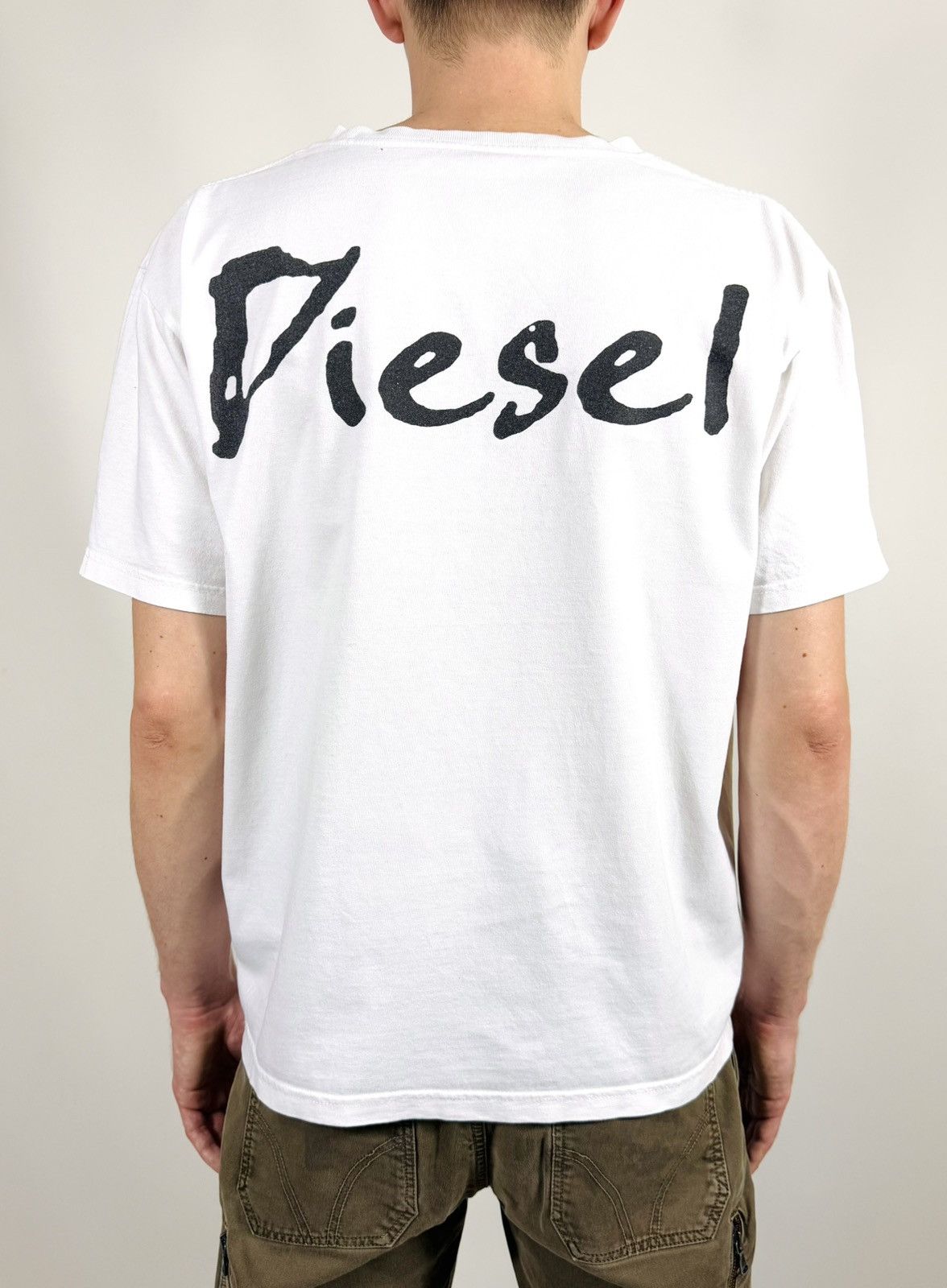 Diesel Vintage Diesel Big Logo Boxy Fit Print Tee T-Shirt Size US L / EU 52-54 / 3 - 2 Thumbnail