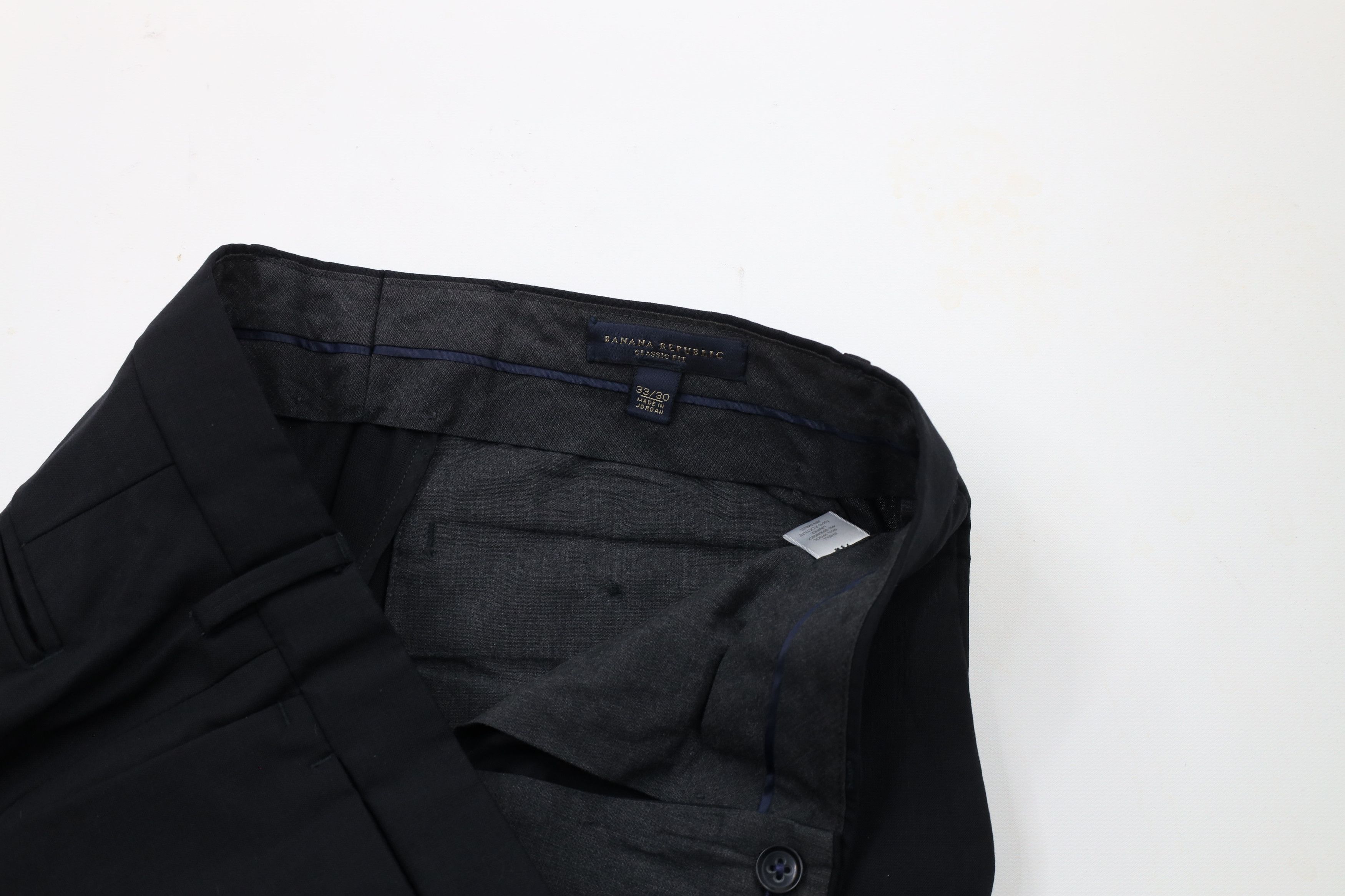 Banana Republic × Vintage Banana Republic Fit Wool Stretch Chino Pants Trousers Black Size US 33 - 6 Thumbnail