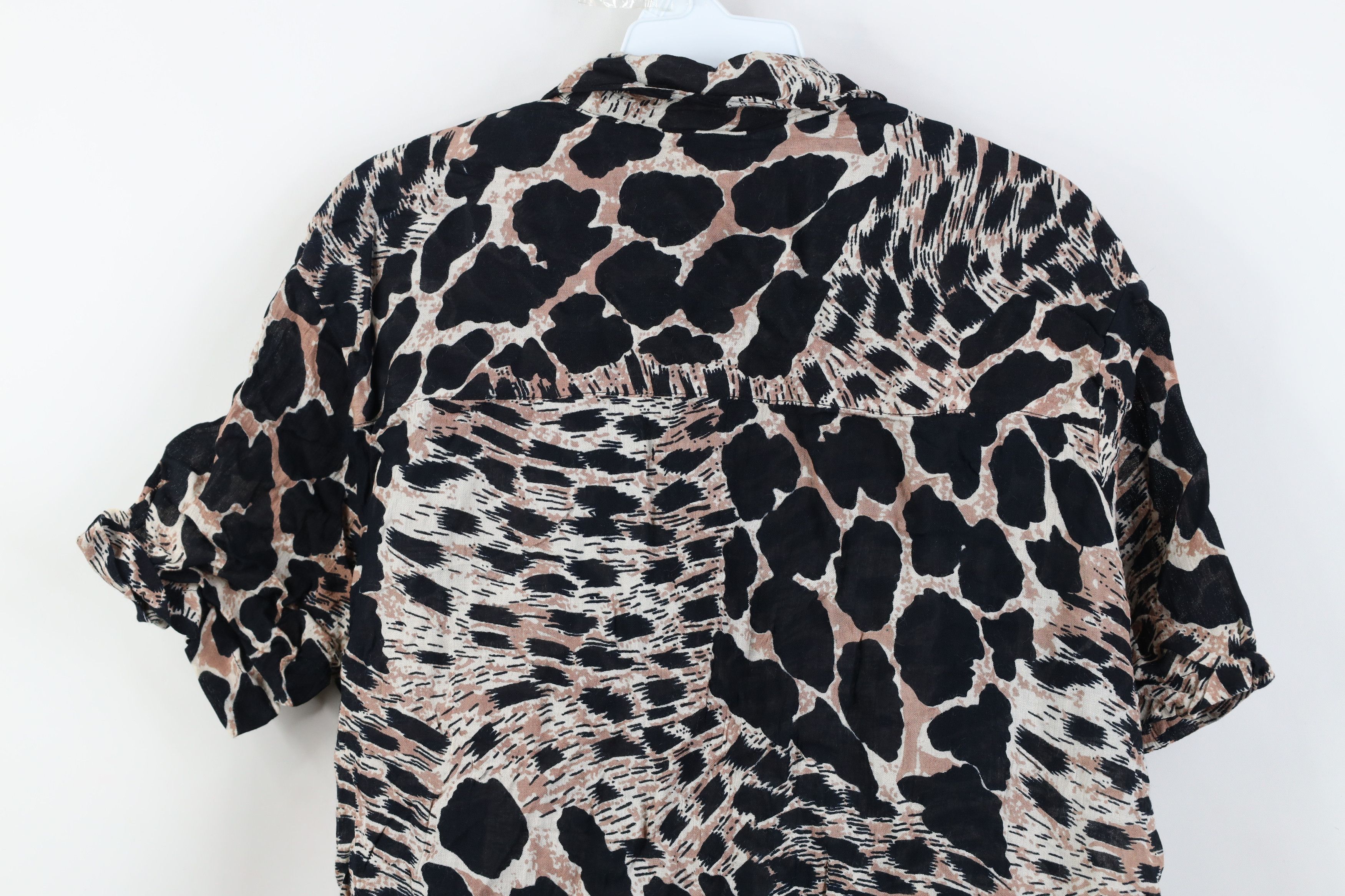 Vintage Vintage 90s Streetwear Gabardine Leopard Safari Button Shirt Size M / US 6-8 / IT 42-44 - 10 Thumbnail