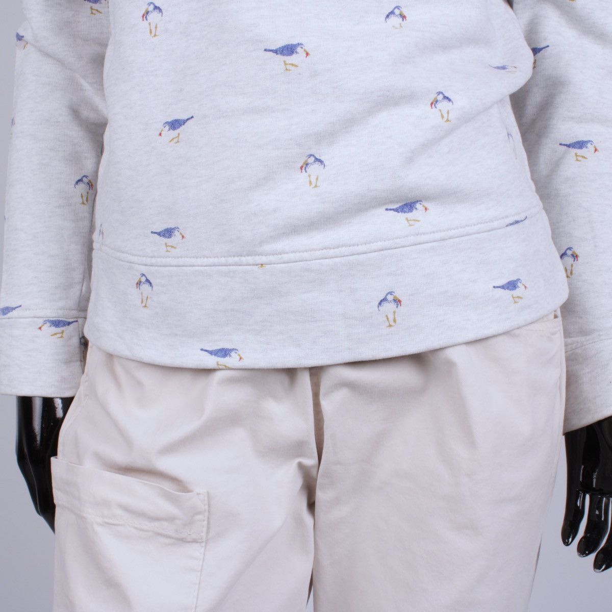 Barbour BARBOUR Langstone Bird Printed Gray Sweatshirt Size S / US 4 / IT 40 - 3 Thumbnail