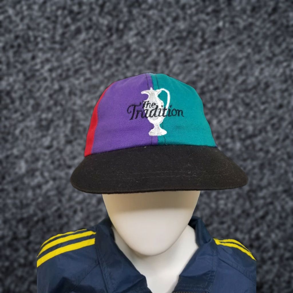 Vintage VINTAGE Merkley Headgear Strapback Baseball Cap Hat The Tradition OSFA Adjustable Teal Mens Cap Size ONE SIZE - 1 Thumbnail