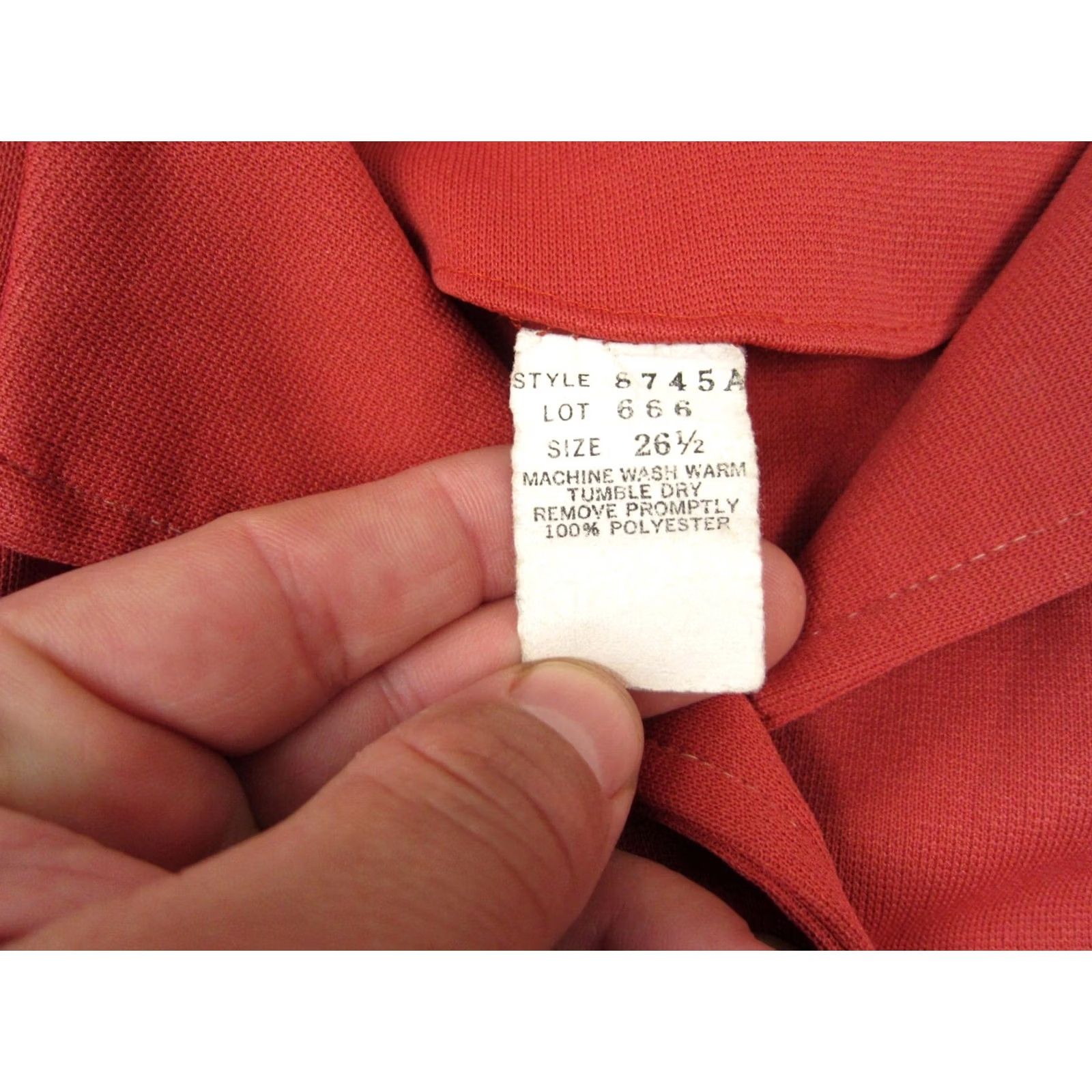 Etro VINTAGE Lady Jennifer Shirt Womens 26.5 Red Leisure Retro 60s 70s USA Size 4XL / US 24-26 - 5 Thumbnail