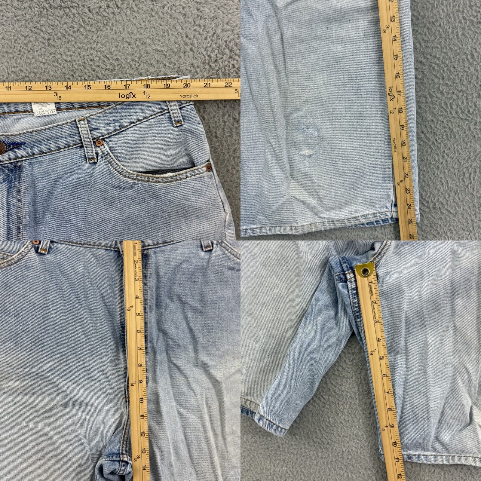 Levi's VINTAGE Levi's Shorts Mens 40 Blue 560 Loose Fit Denim 90s Baggy Jorts Orange Tab Bermuda Relaxed Size US 40 / EU 56 - 8 Thumbnail