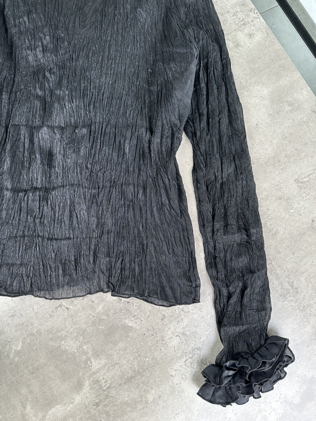 Japanese Brand Vintage Mesh Blouse With Ruffles Size S / US 4 / IT 40 - 11 Thumbnail