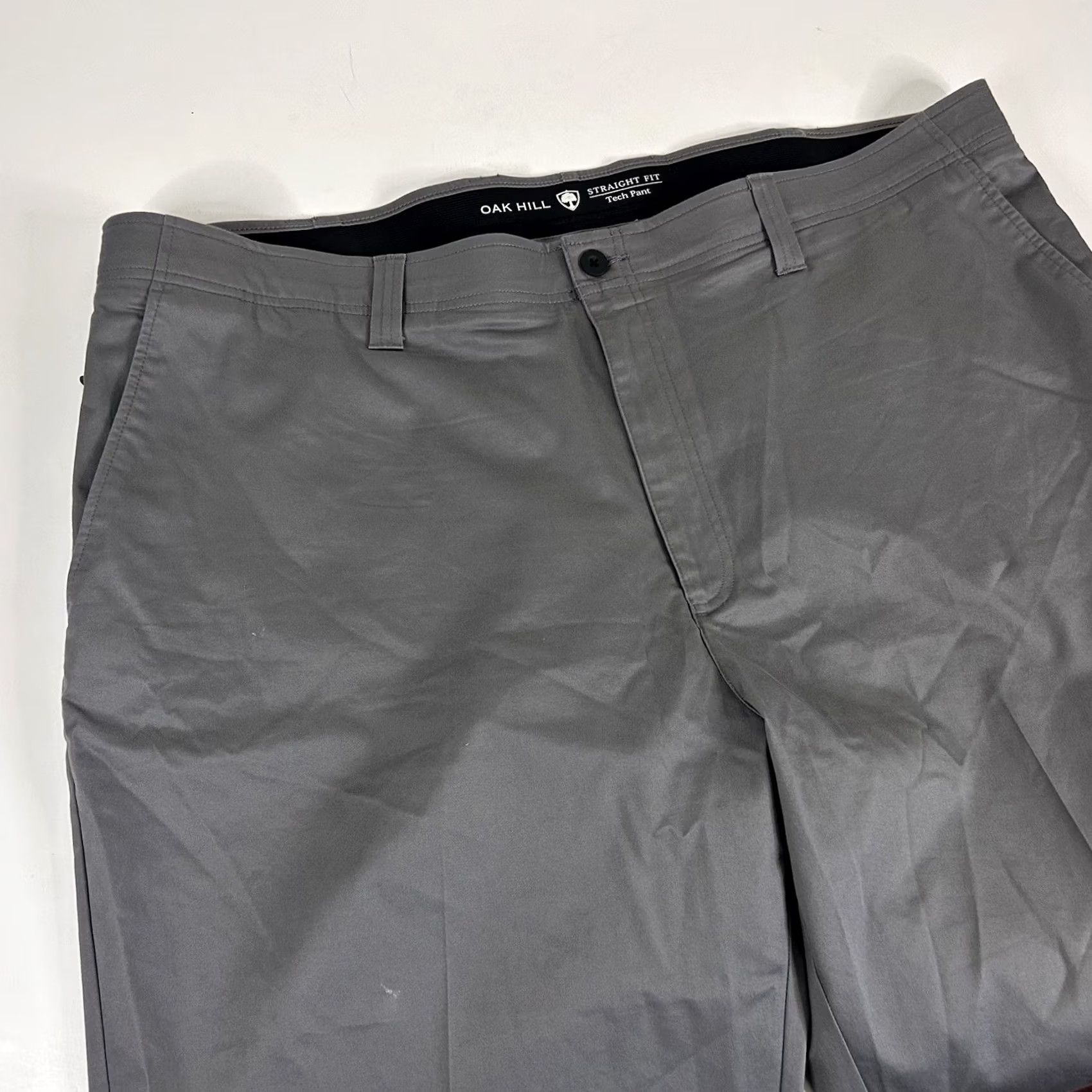 Vintage Oak Hill Pants Gray Cotton Blend Flat Front Straight Fit 48x30 Mens Regular Keywords: Dress Pants Casual 30 Inseam Mens Size US 32 / EU 48 - 2 Thumbnail