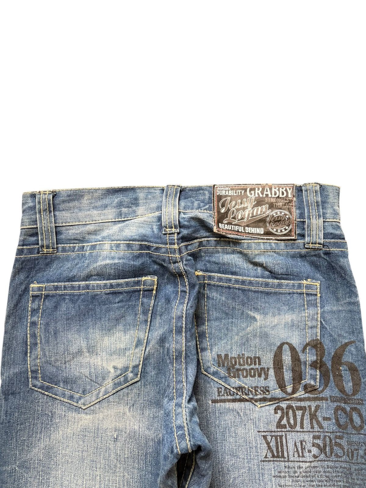 Ksubi Vintage Japanese Brand Groovy Printed Distressed Jeans Size 29" - 4 Thumbnail