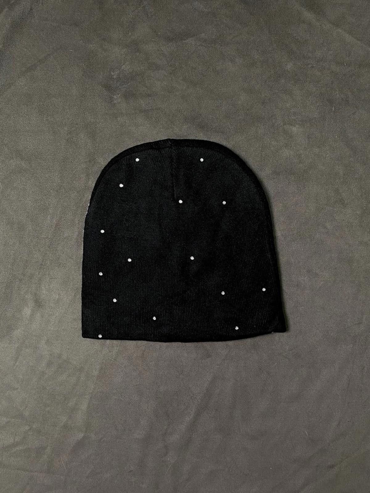 Japanese Brand Rare White Angel Graphic No Cuff Knit Black Beanie Hats OS Size ONE SIZE - 6 Thumbnail