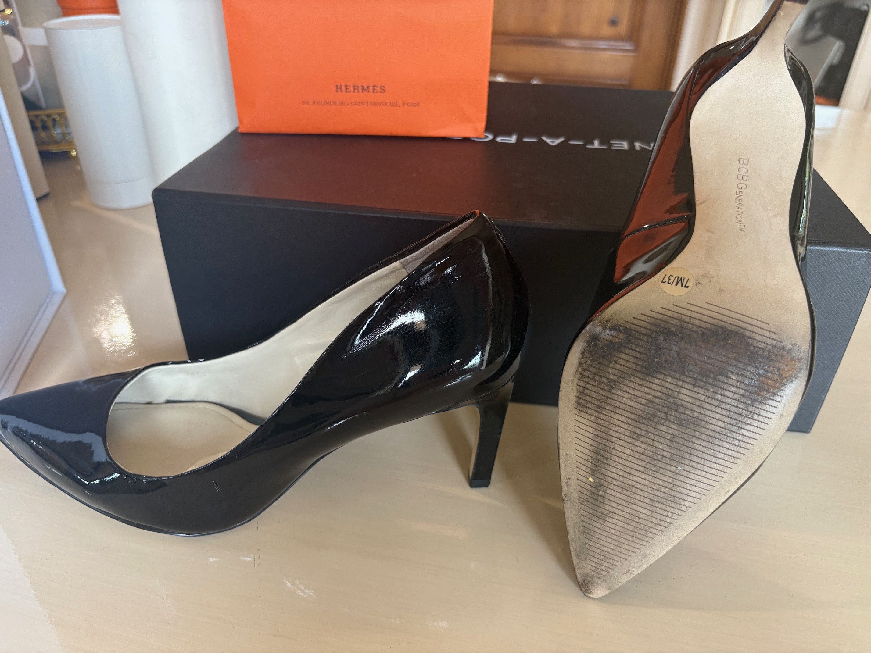BCBGeneration Bcbgeneration Black patent heels Size US 7 / IT 37 - 4 Thumbnail