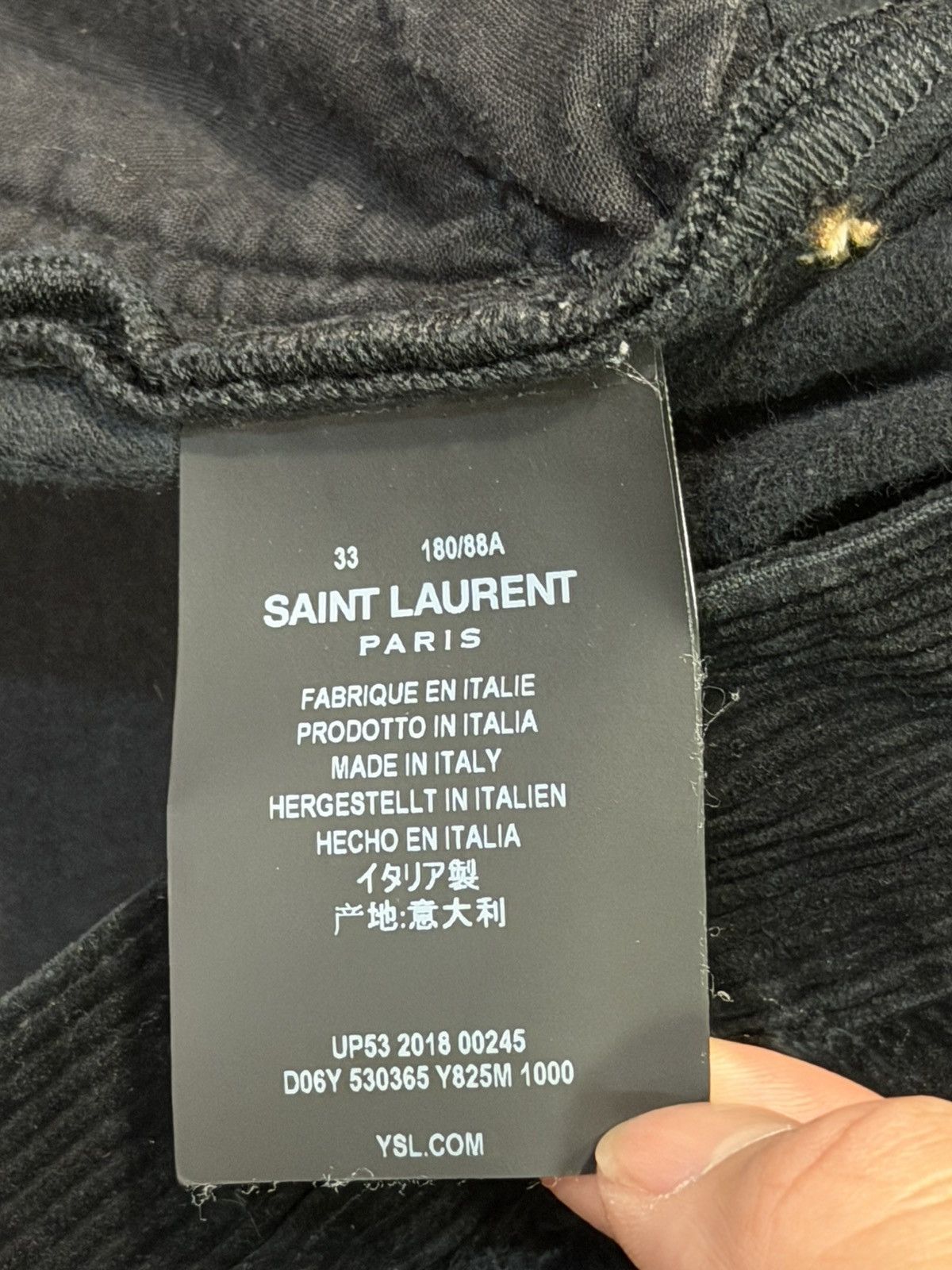 Saint Laurent Paris D17 Bootcut Corduroy Denim Jeans 33 Size US 34 / EU 50 - 8 Thumbnail