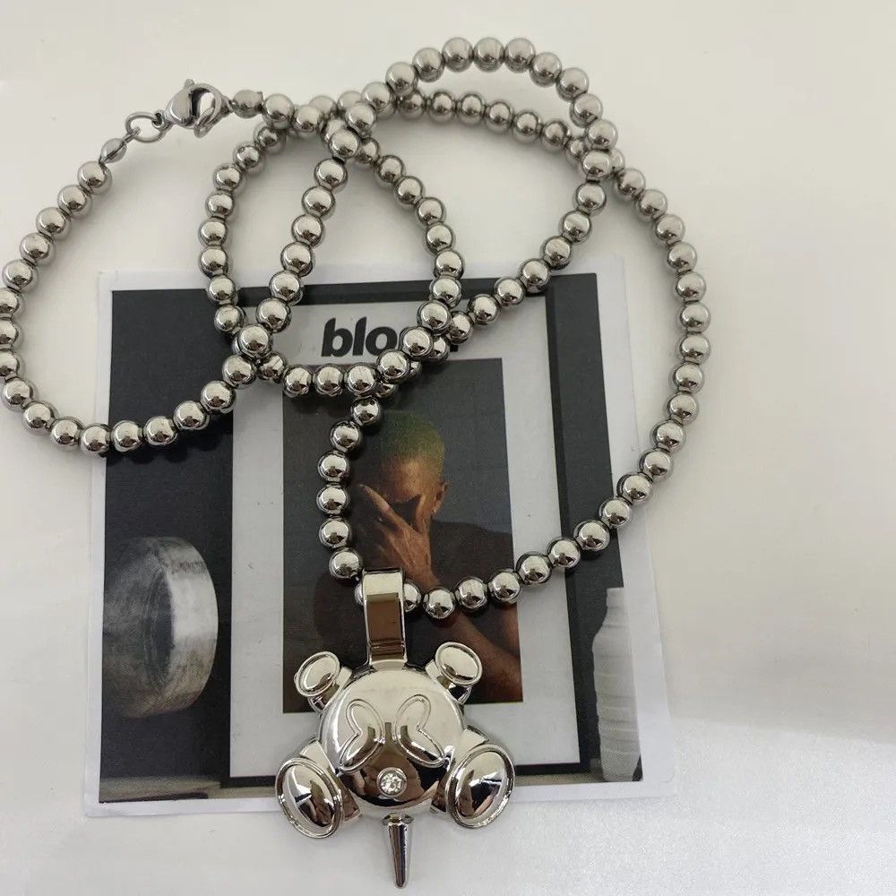 Jewelry Ball Chain Pendant Necklace in Silver, Men's