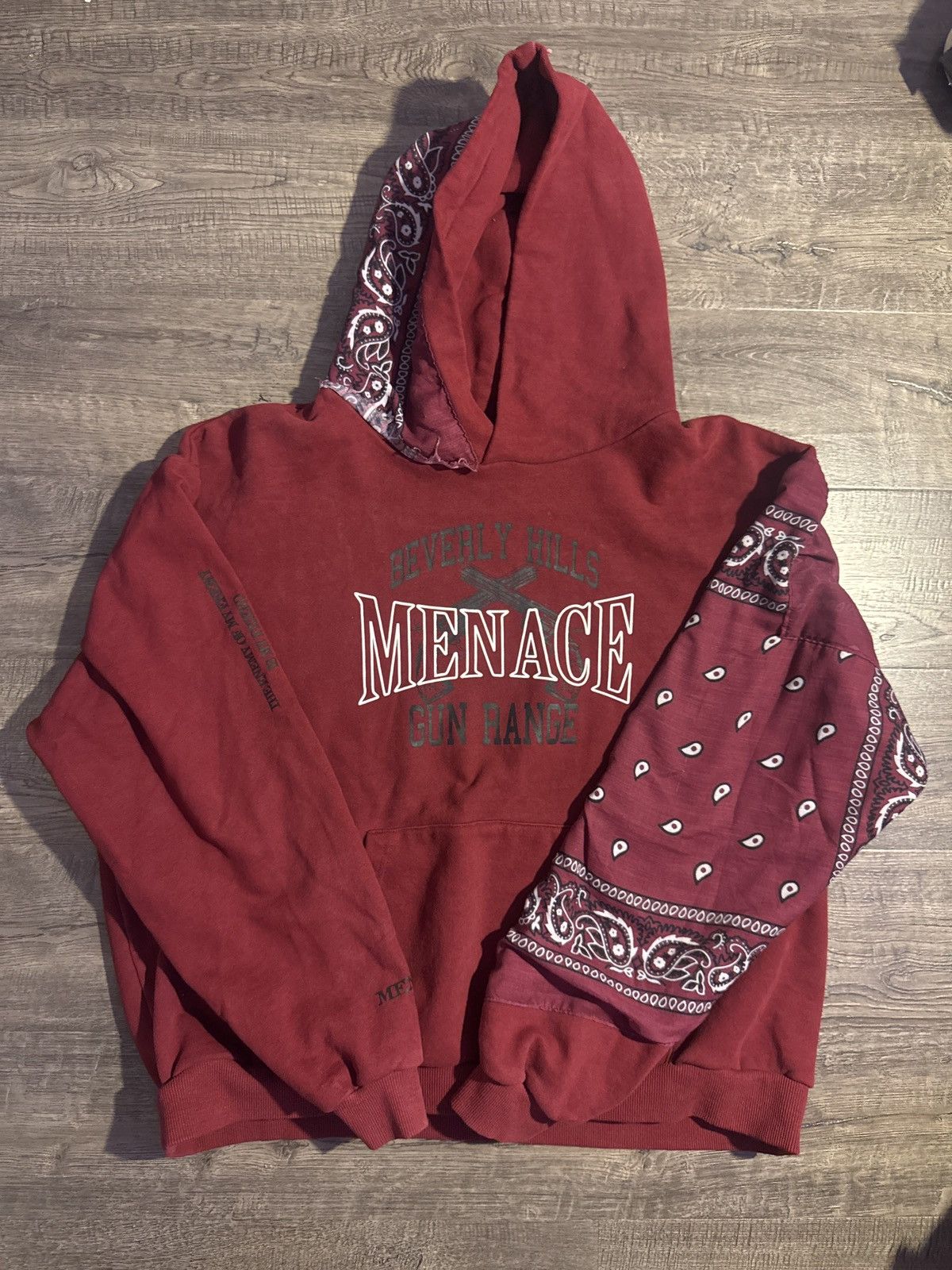 Menace Maroon Bandana Beverly Hills Gun Club Hoodie Size US M / EU 48-50 / 2 - 1 Thumbnail