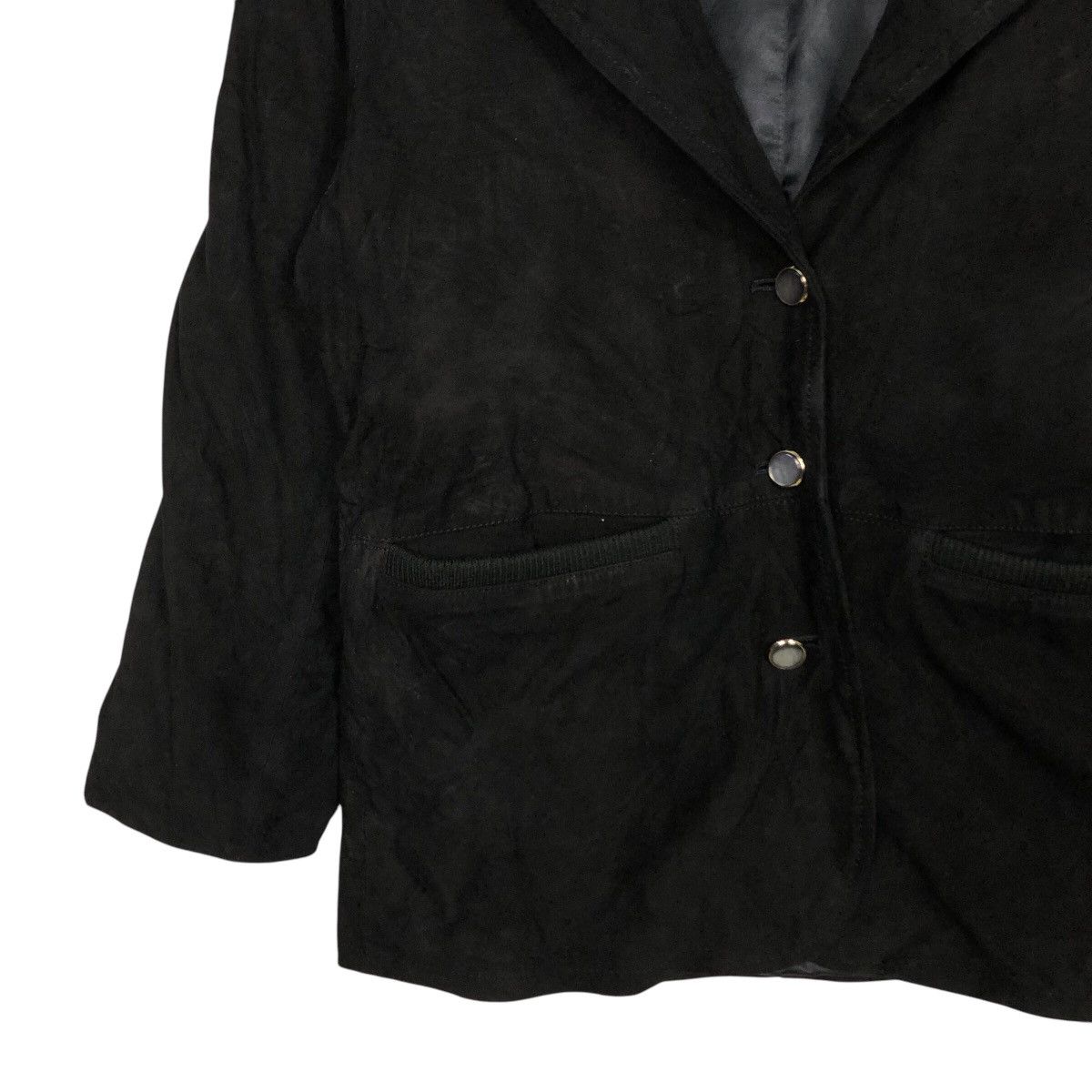 Japanese Brand 📌Rich Black Vintage Leather Jacket Prinzipal Issey Miyake Size US M / EU 48-50 / 2 - 5 Thumbnail