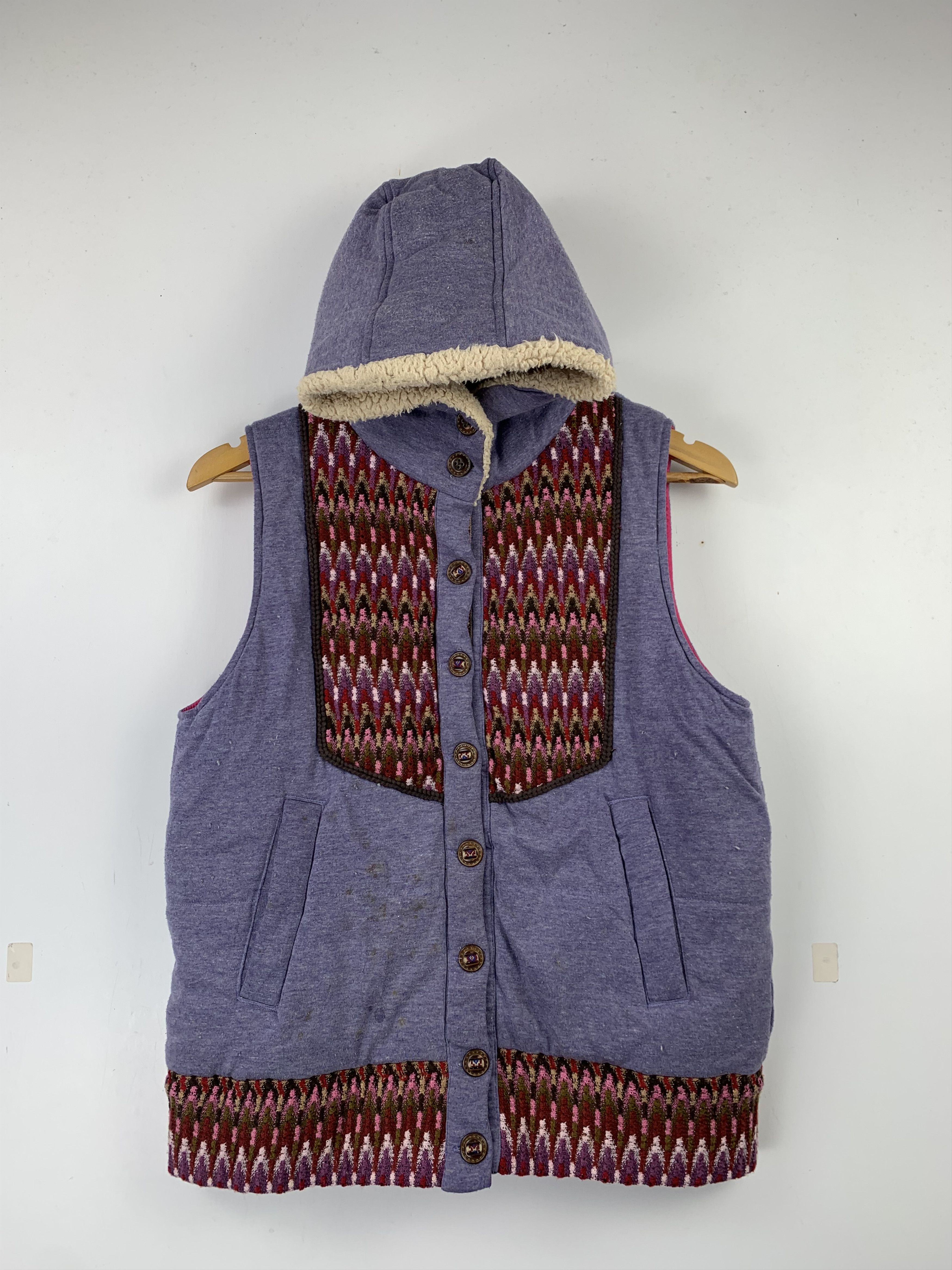 Japanese Brand Vintage Japanese Brand Sherpa Vest J1583 Size US S / EU 44-46 / 1 - 1 Thumbnail