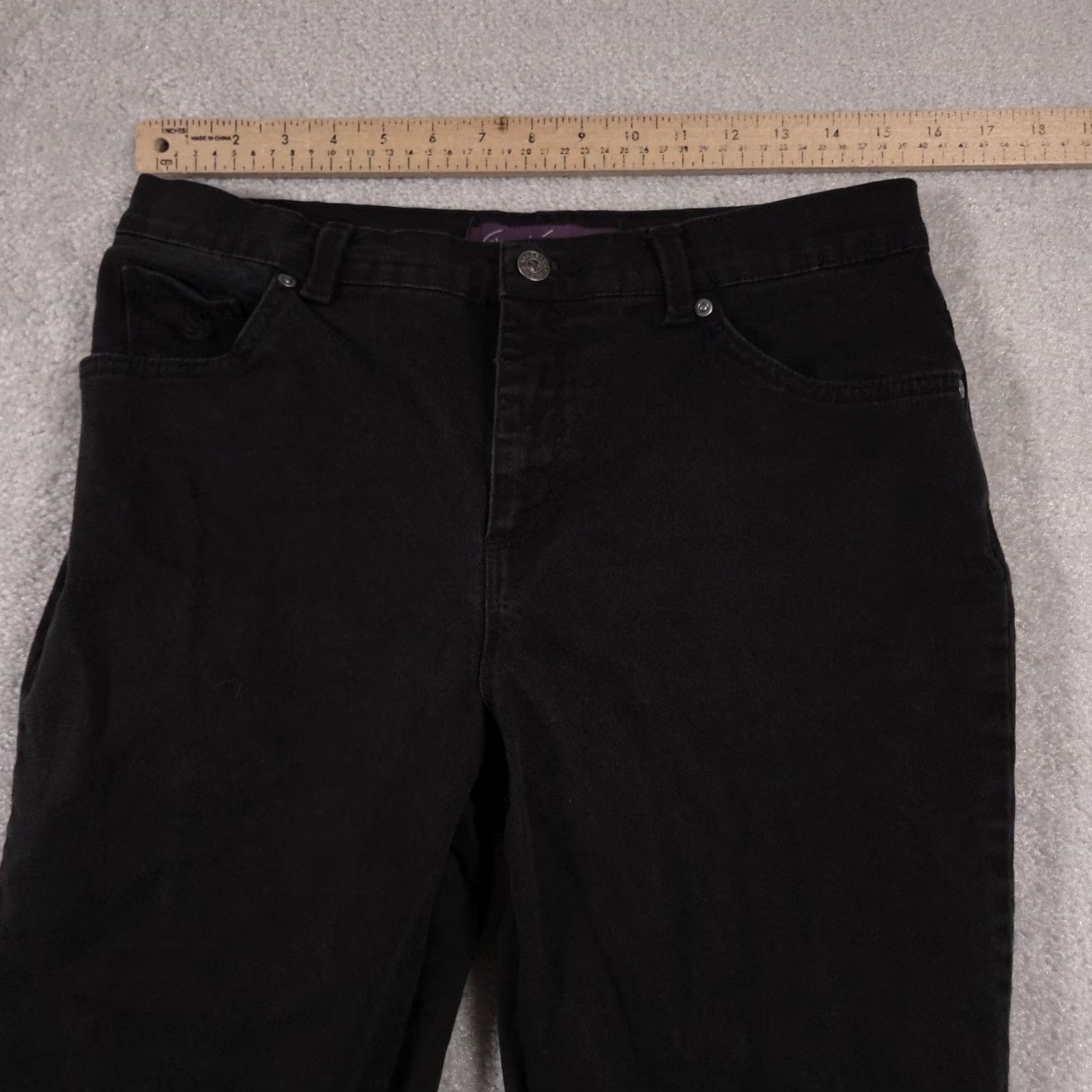 Gloria Vanderbilt Gloria Vanderbilt Jeans Womens 10 Short Black Stretch Denim Straight 5 Pocket Size 32" / US 10 / IT 46 - 6 Thumbnail