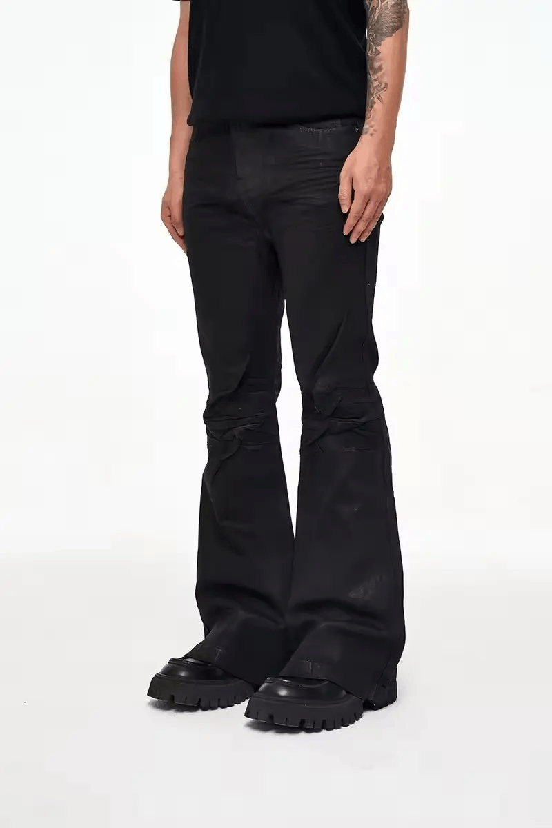 Jean Black baggy wide-leg casual pants Size US 30 / EU 46 - 2 Thumbnail