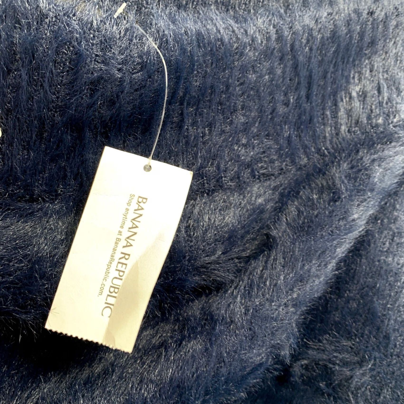 Banana Republic Banana Republic Sweater Womens S Navy Blue Puff Sleeve Off Shoulder Knit Pullover Mens Womens Size S / US 4 / IT 40 - 3 Thumbnail