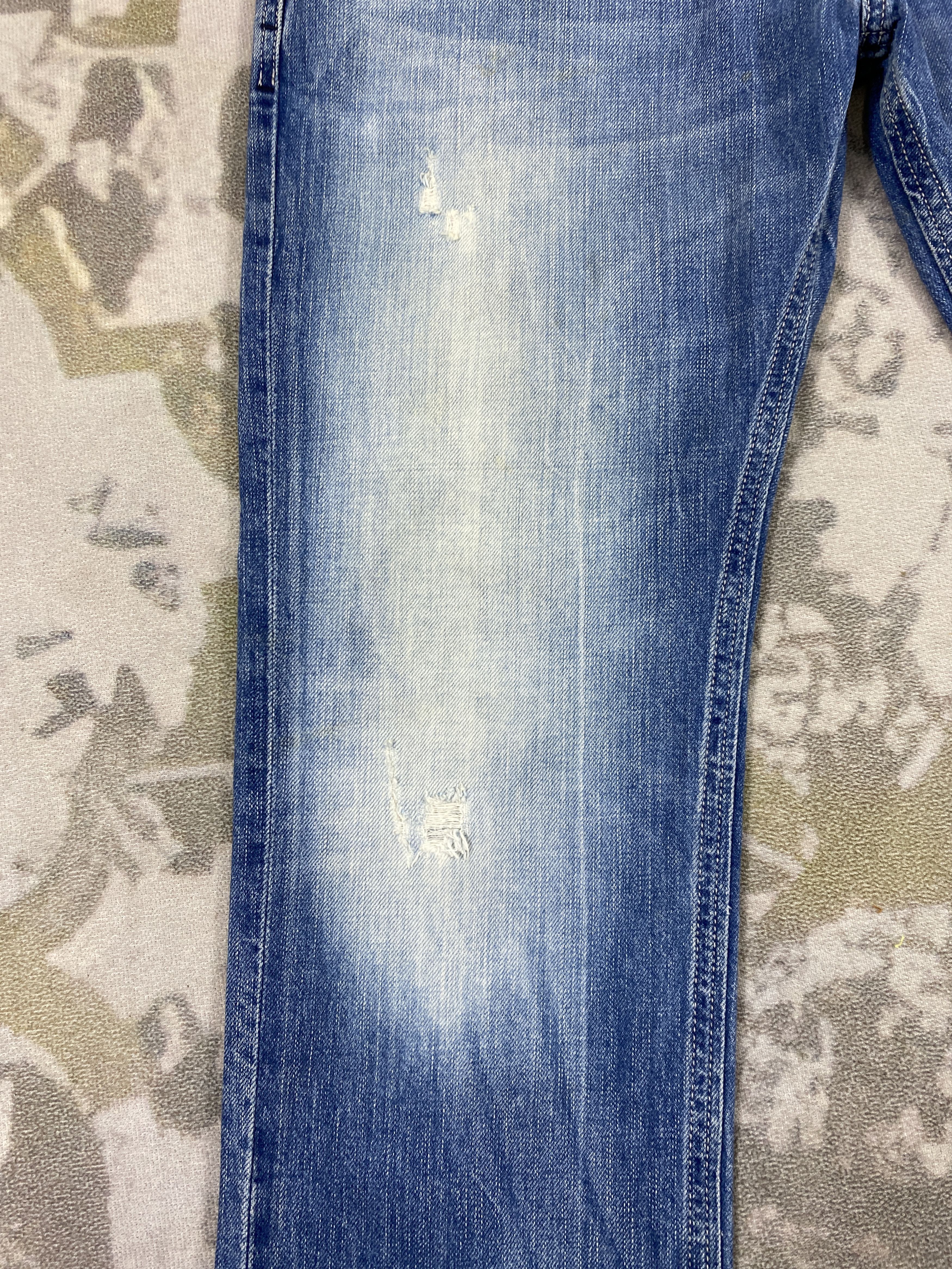 Japanese Brand Faded Blue Vintage Diesel Jeans 33x27 Denim- JN3708 Size US 33 - 14 Thumbnail