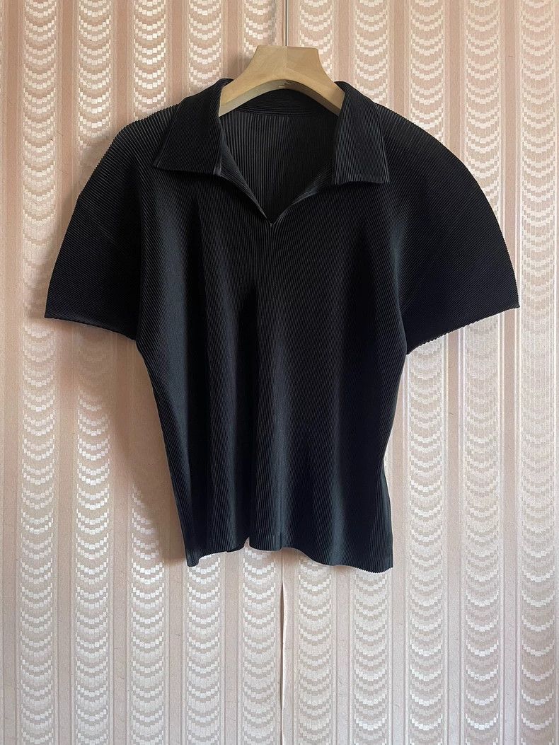 Issey Miyake issey miyake Black toothpick T-shirt 2506-Nextarrow Size US L / EU 52-54 / 3 - 1 Thumbnail