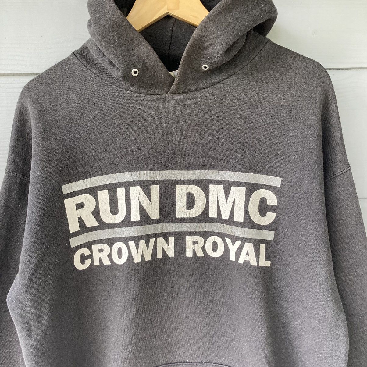 Band Tees Vintage Run DMC Crown Royal Grey Hoodie Sweatshirt Size US L / EU 52-54 / 3 - 4 Thumbnail