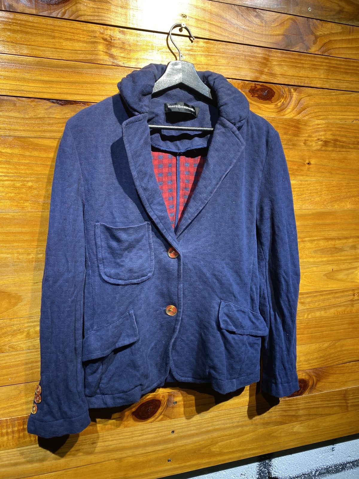 mercibeaucoup Mercibeaucoup Navy Casual Blazer Jacket – Unique Japanese Size M / US 6-8 / IT 42-44 - 2 Thumbnail