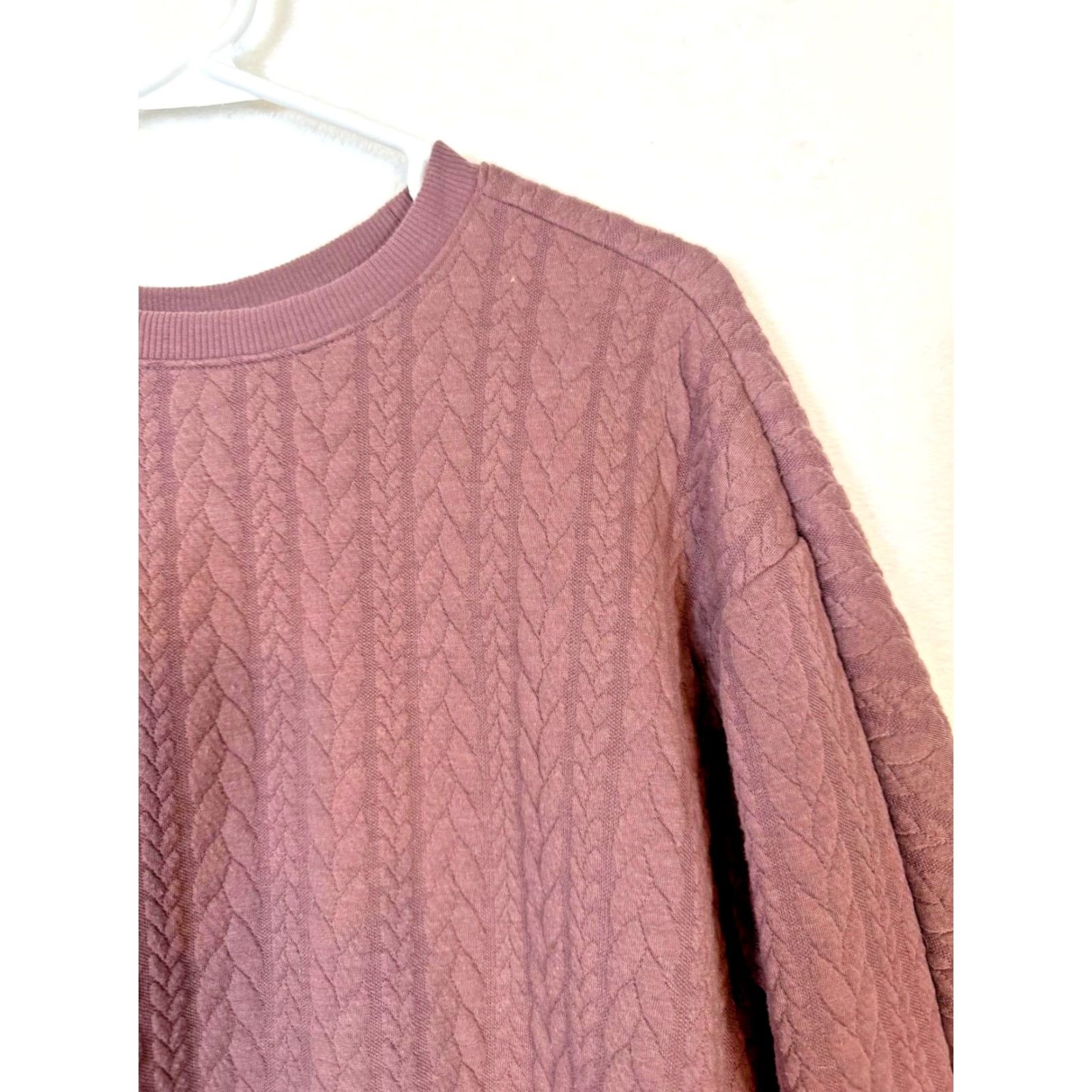 Vintage A New Day Sweater Shirt Mauve Crew Neck Long Sleeve S Womens Pullover Waist Length Casual Work Fall Winter Size S / US 4 / IT 40 - 4 Thumbnail