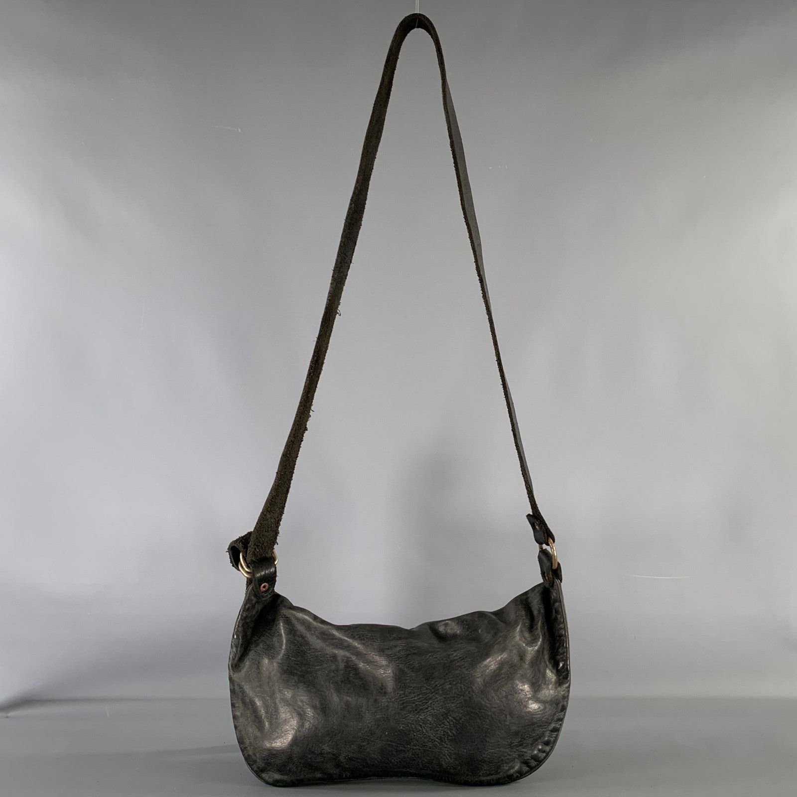 Guidi GUIDI Black Solid Horsehide Leather Cross Body Bag Size ONE SIZE - 3 Thumbnail