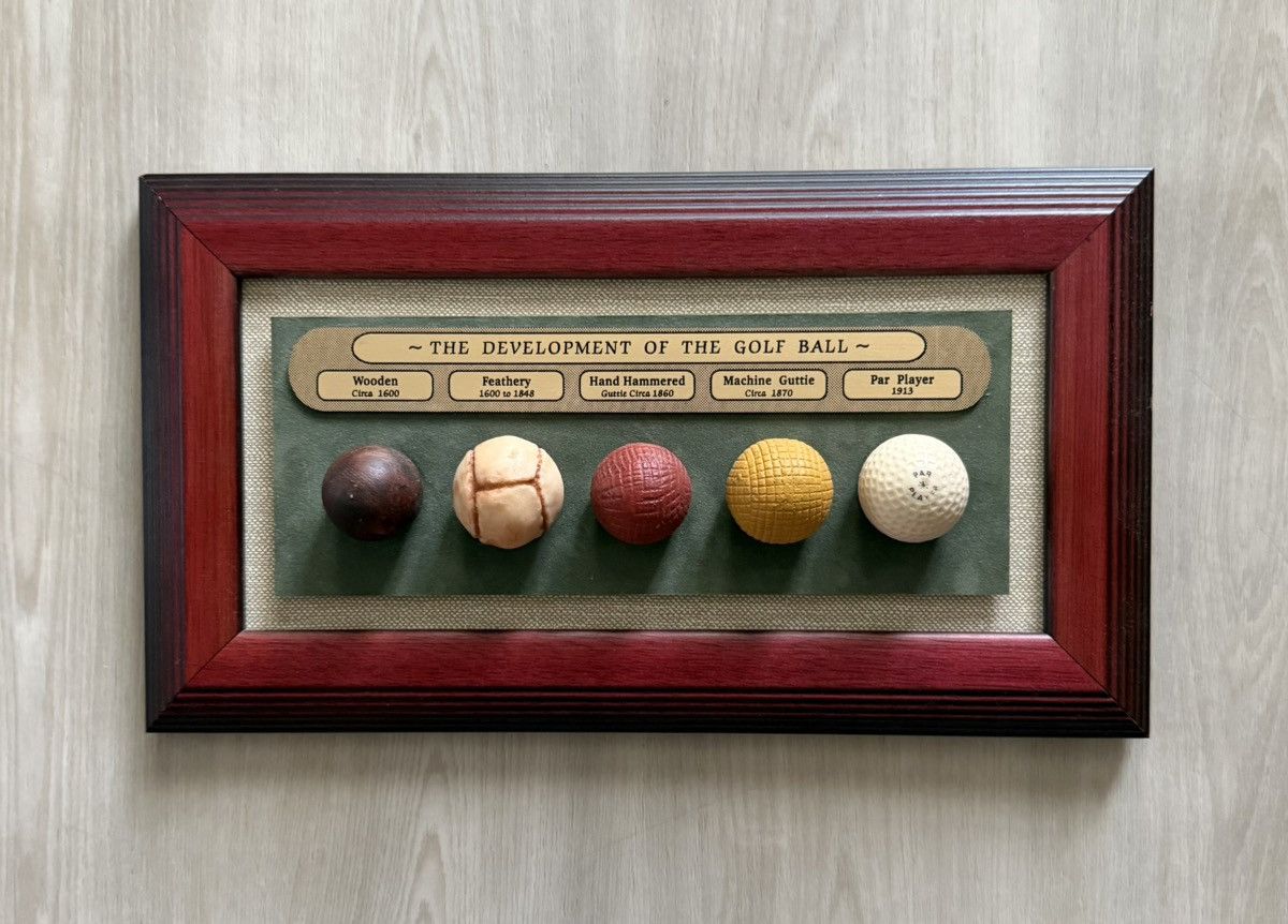 Vintage Vintage The Development Of The Golf Ball Framed 3D Wall Size ONE SIZE - 1 Thumbnail