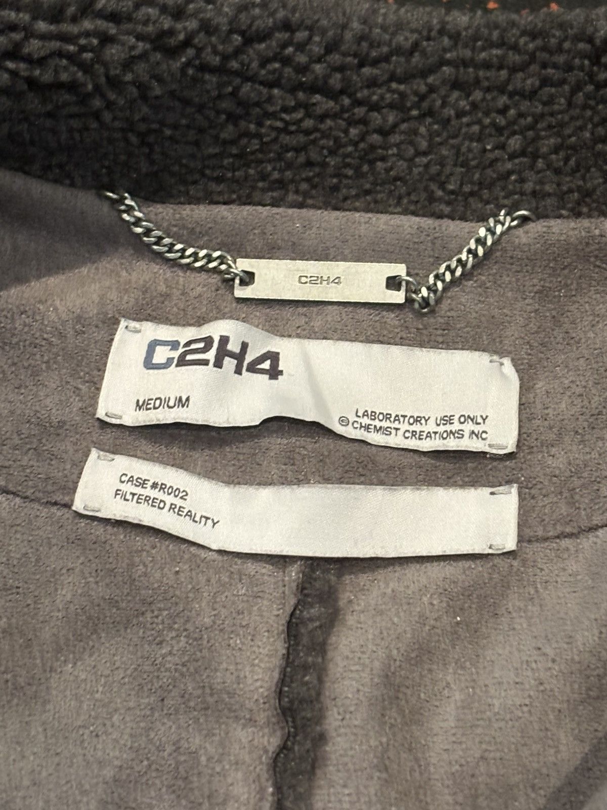 C2H4 Panelled Streamline Shearling Jacket
