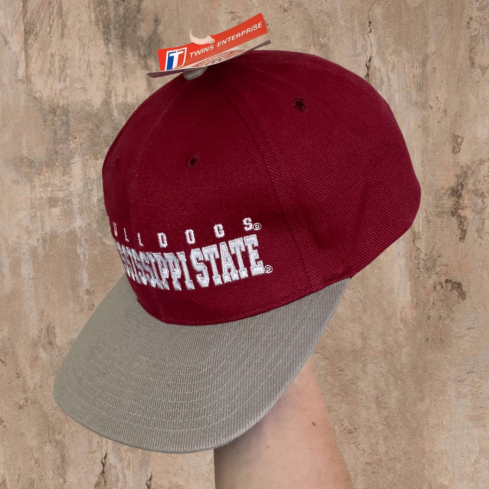 Vintage Vintage 90s Mississippi State Hat OSFA Spellout Logo Size ONE SIZE - 3 Thumbnail