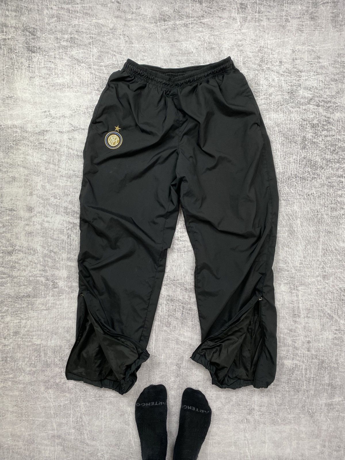 Nike × Vintage Nylon black Inter football sweatpants Size US 36 / EU 52 - 5 Thumbnail
