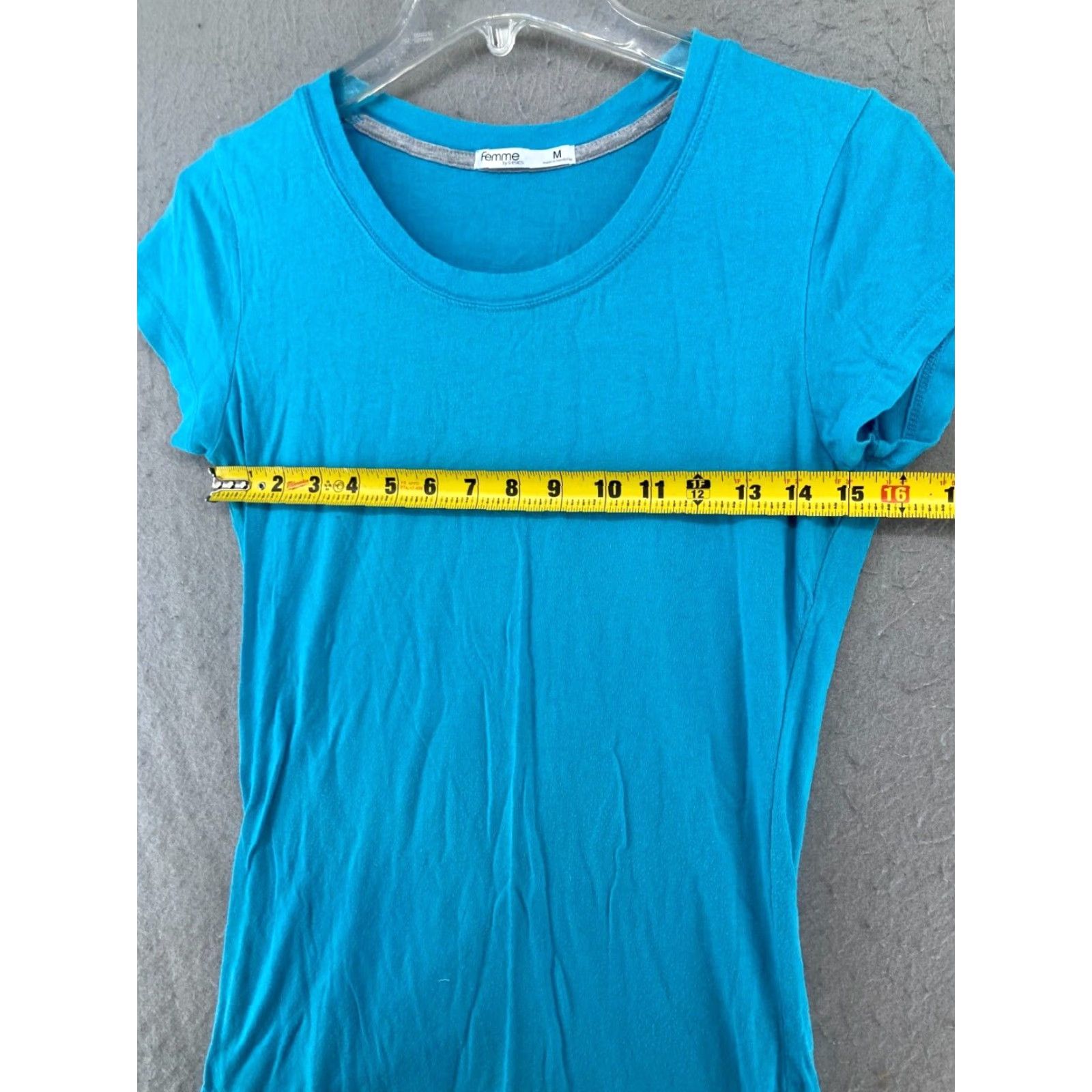 Vintage Femme Trestics Womens Medium Blue Casual Short Sleeve Shirt Size M / US 6-8 / IT 42-44 - 2 Thumbnail
