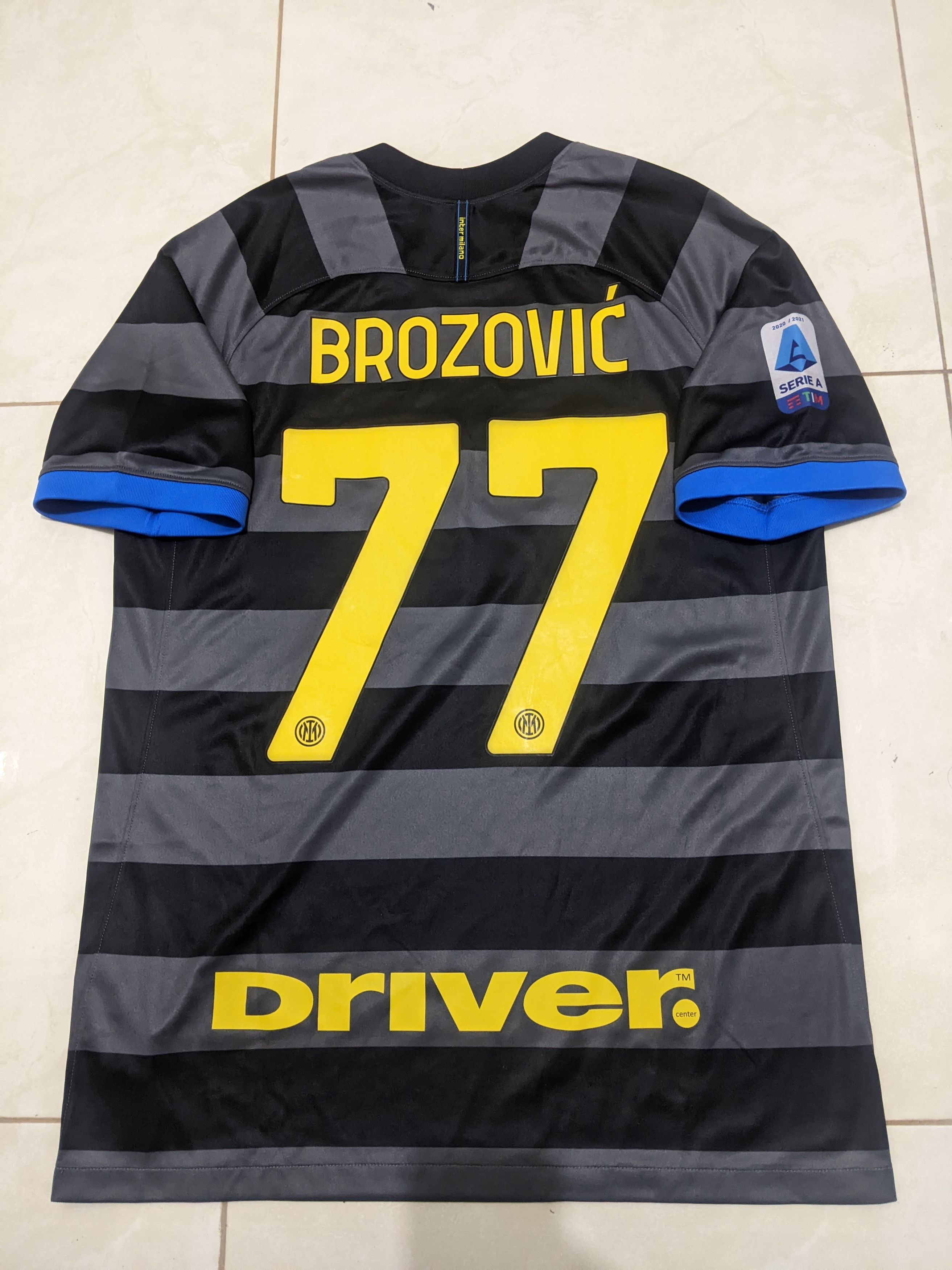 Nike Inter Milan Third 2020-21 BROZOVIC Jersey football shirt Size US M / EU 48-50 / 2 - 2 Thumbnail