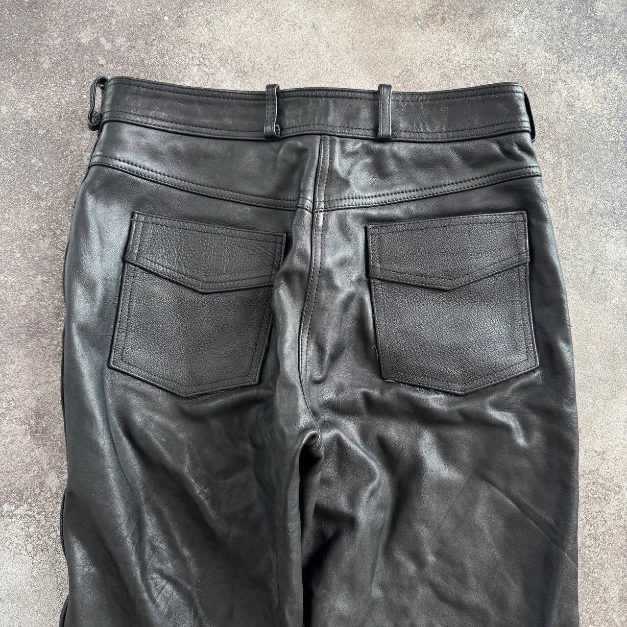 Genuine Leather Amazing Vintage Black Leather Pants Size US 30 / EU 46 - 10 Thumbnail