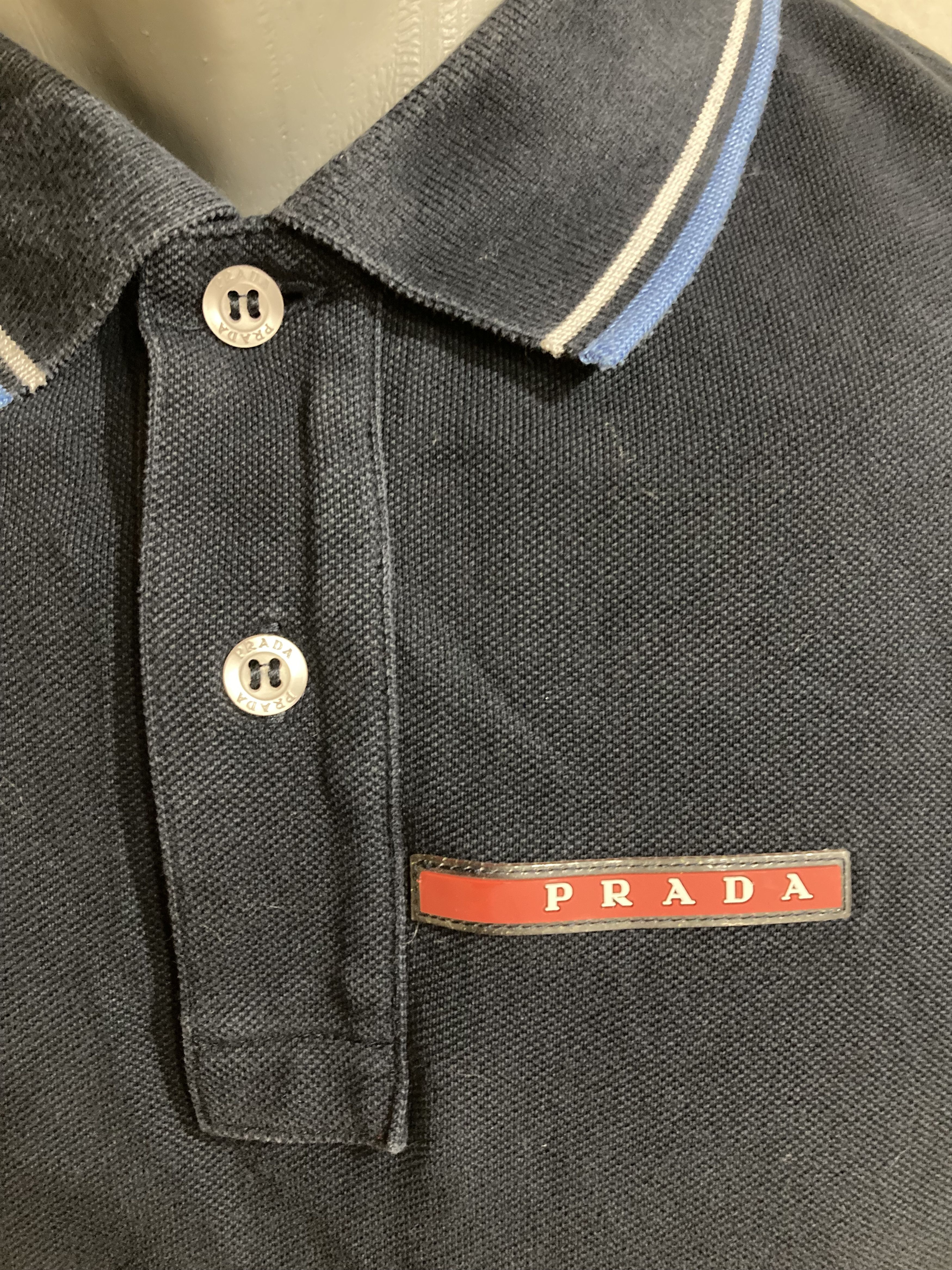 Prada Prada Red Tab Classic Polo Luxe Vintage Size M Size US M / EU 48-50 / 2 - 5 Thumbnail